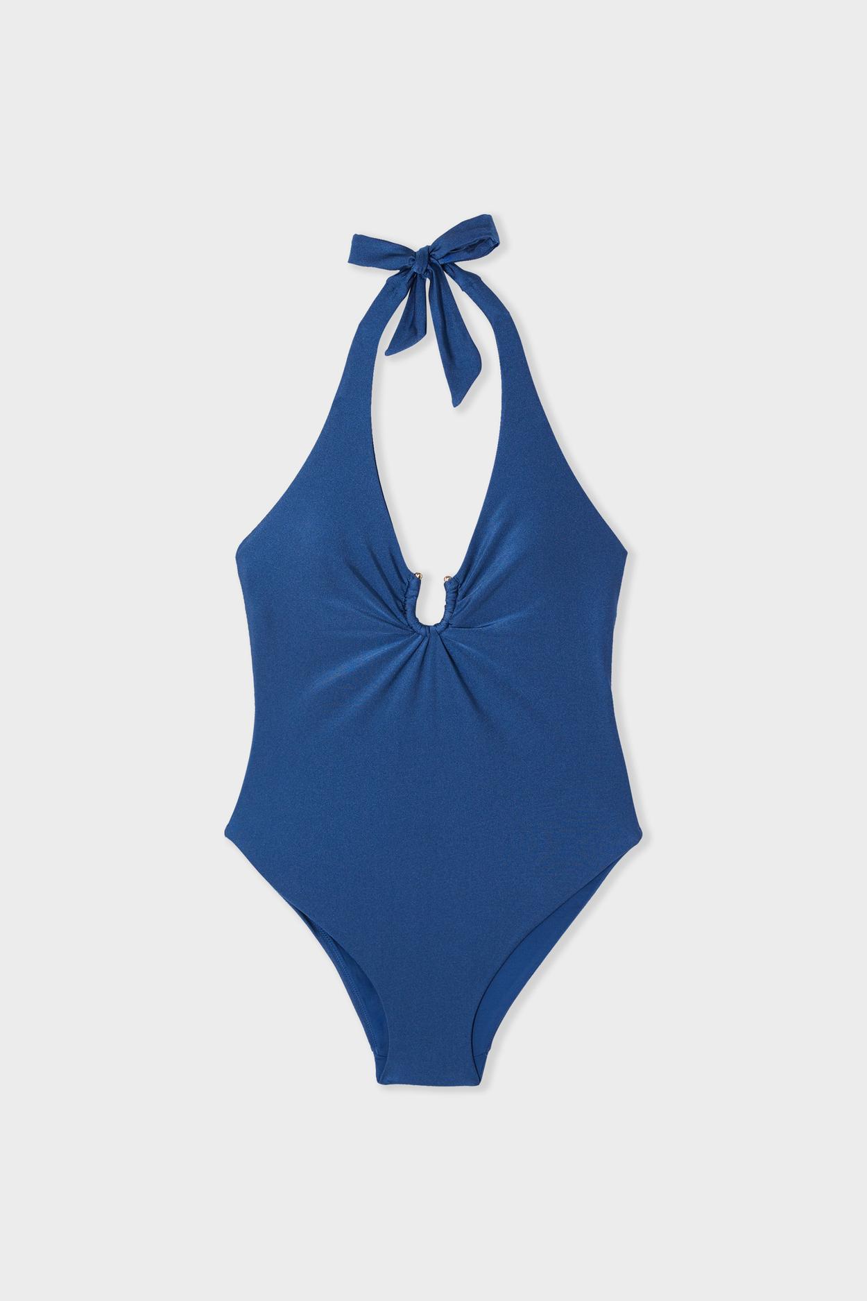 Jednoczęściowy strój kąpielowy opalizujący z pierścieniem