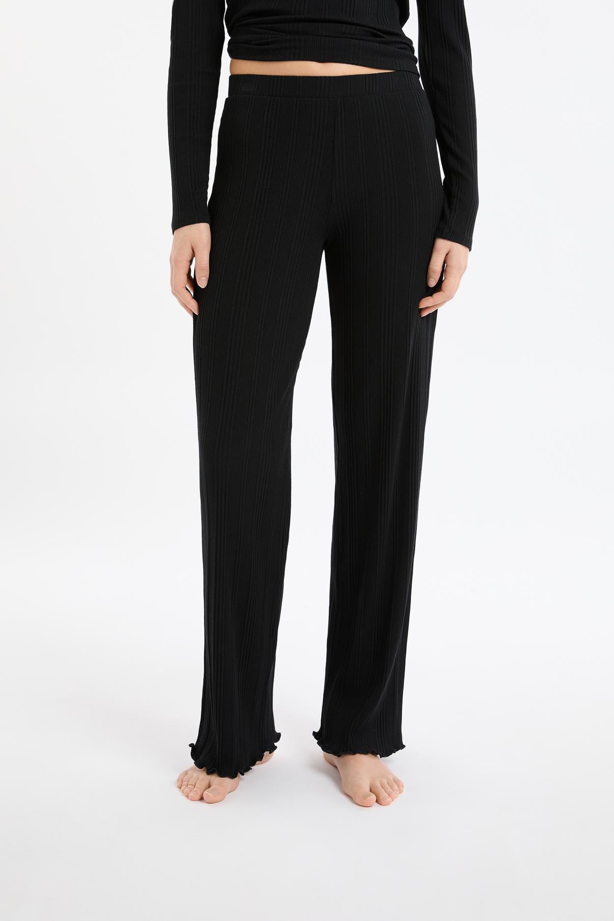 Prążkowane spodnie od piżamy