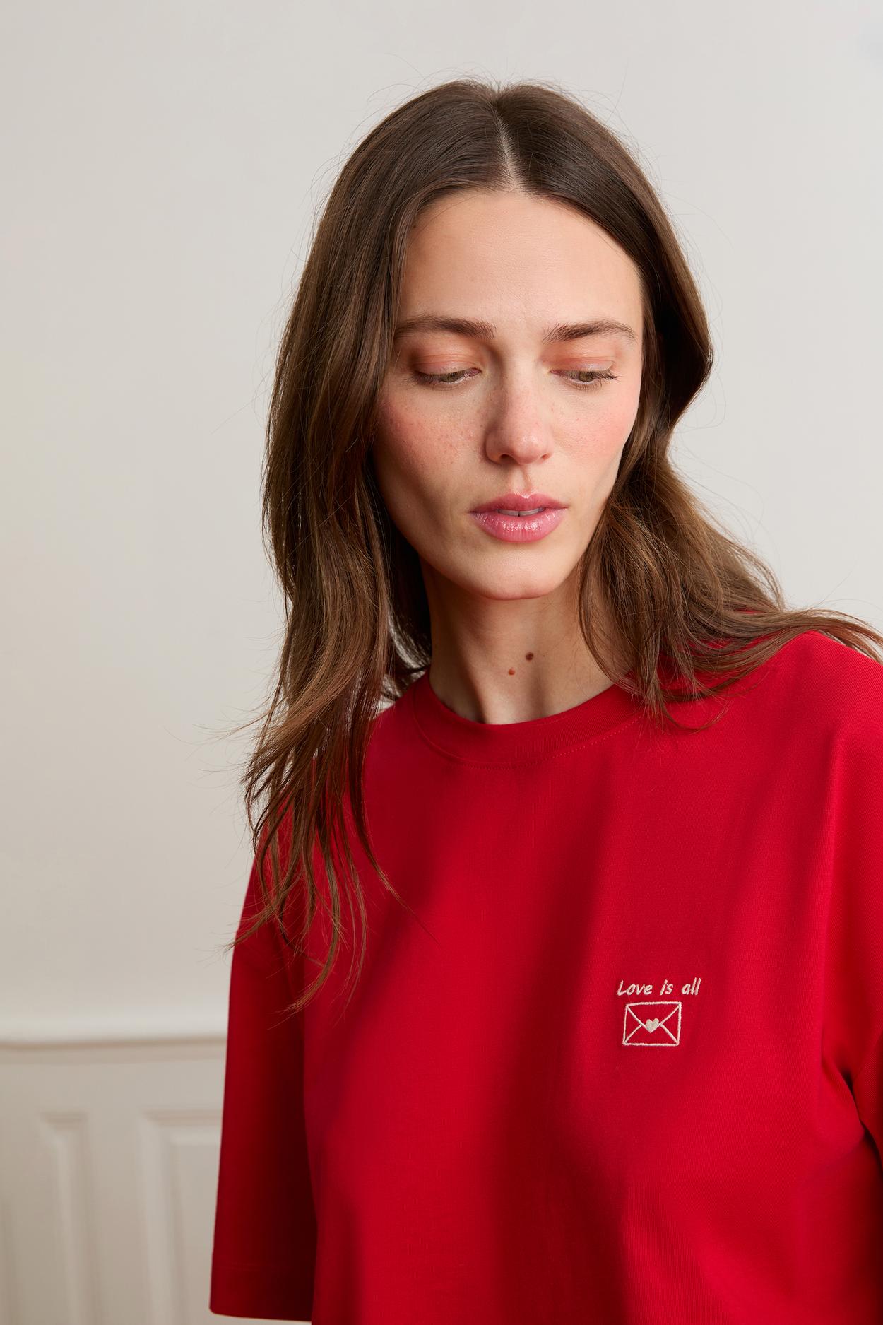 Koszulka z krótkim rękawem z napisem 