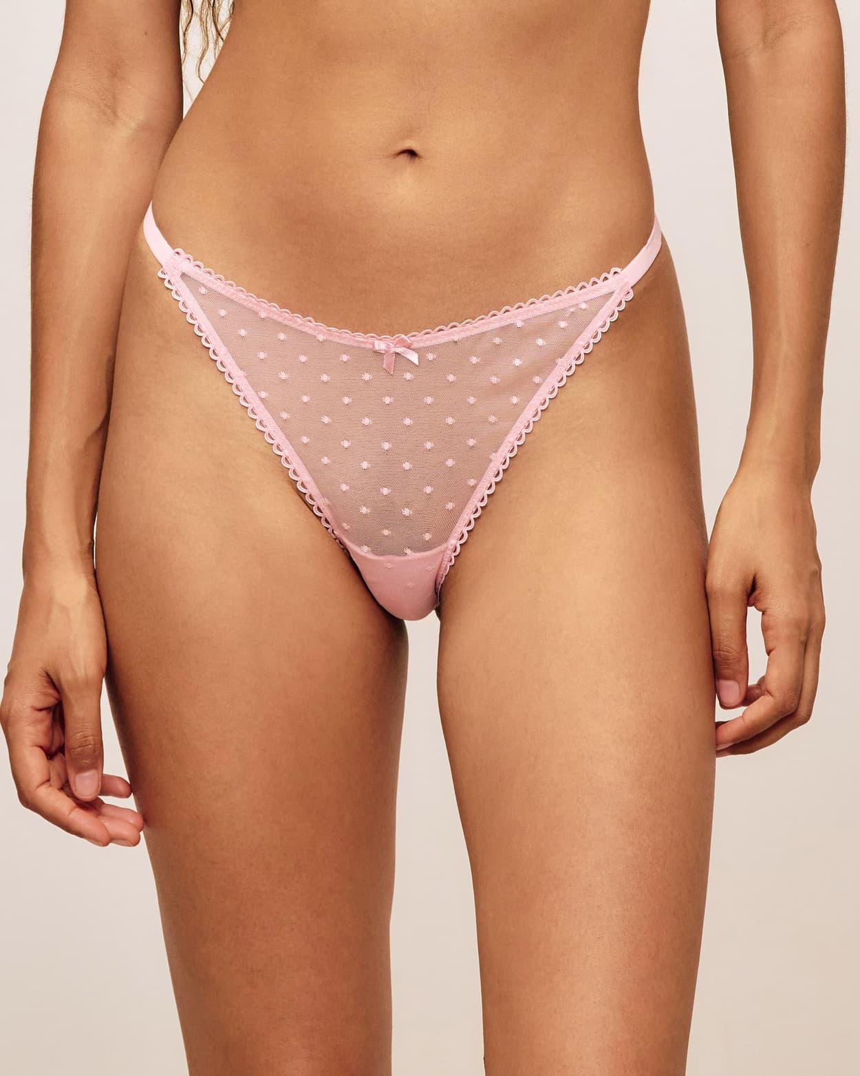 Bragas de malla y encaje con patrones de corazones - S - Undiz