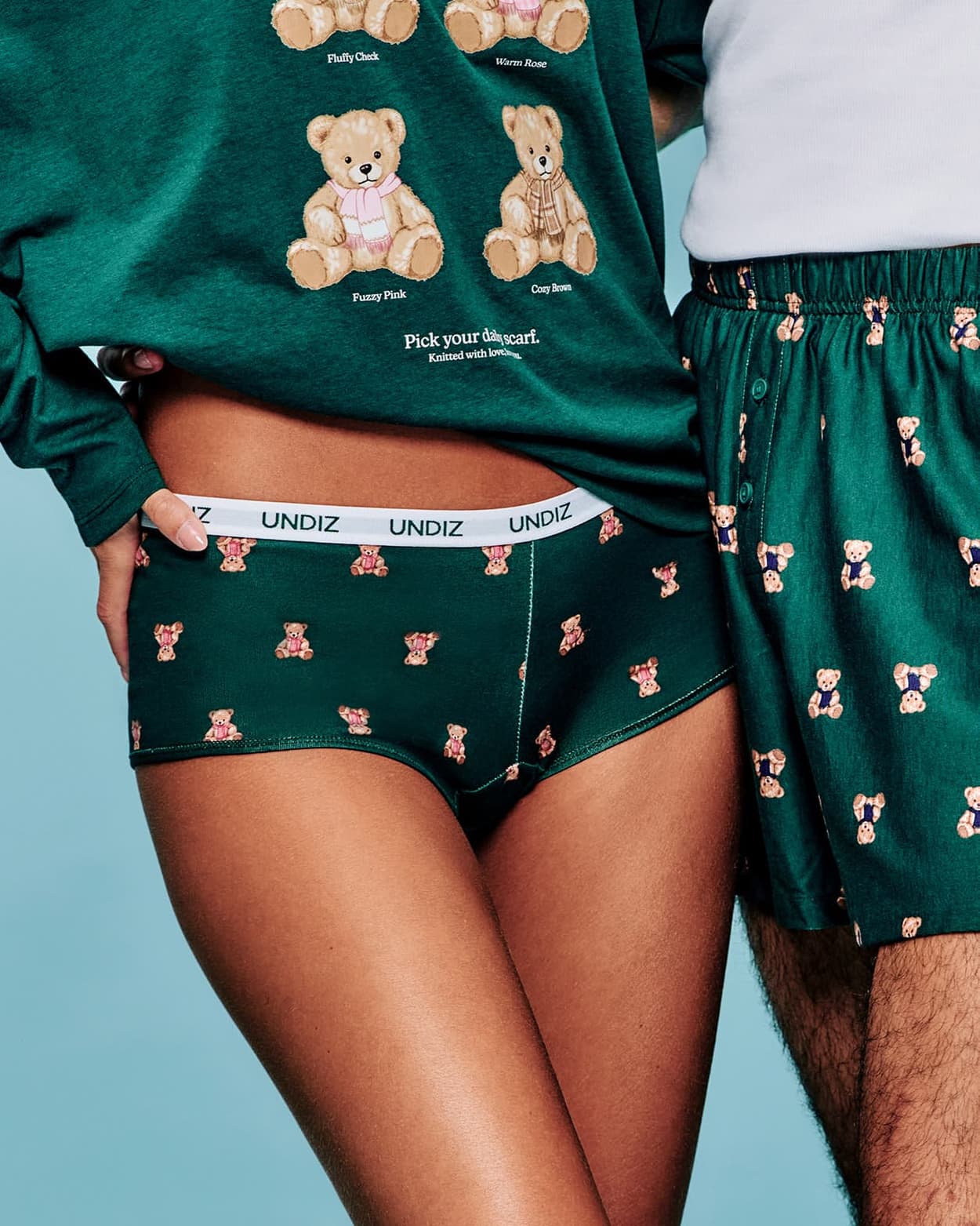 Shorty de algodón con estampado de ositos - XS - Undiz