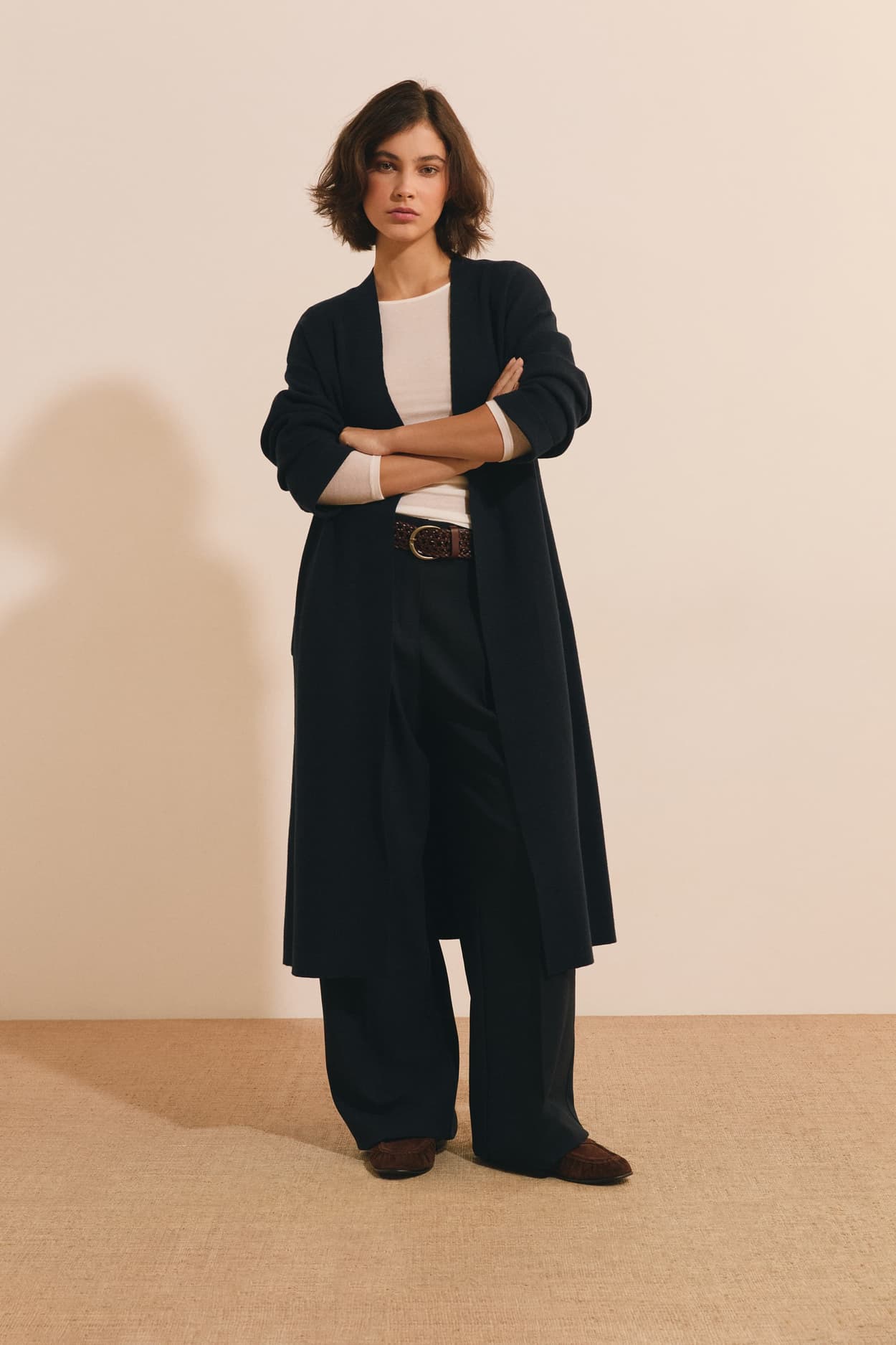 Manteau long fluide - Said Manteau - XL - Marine - Femme - Etam