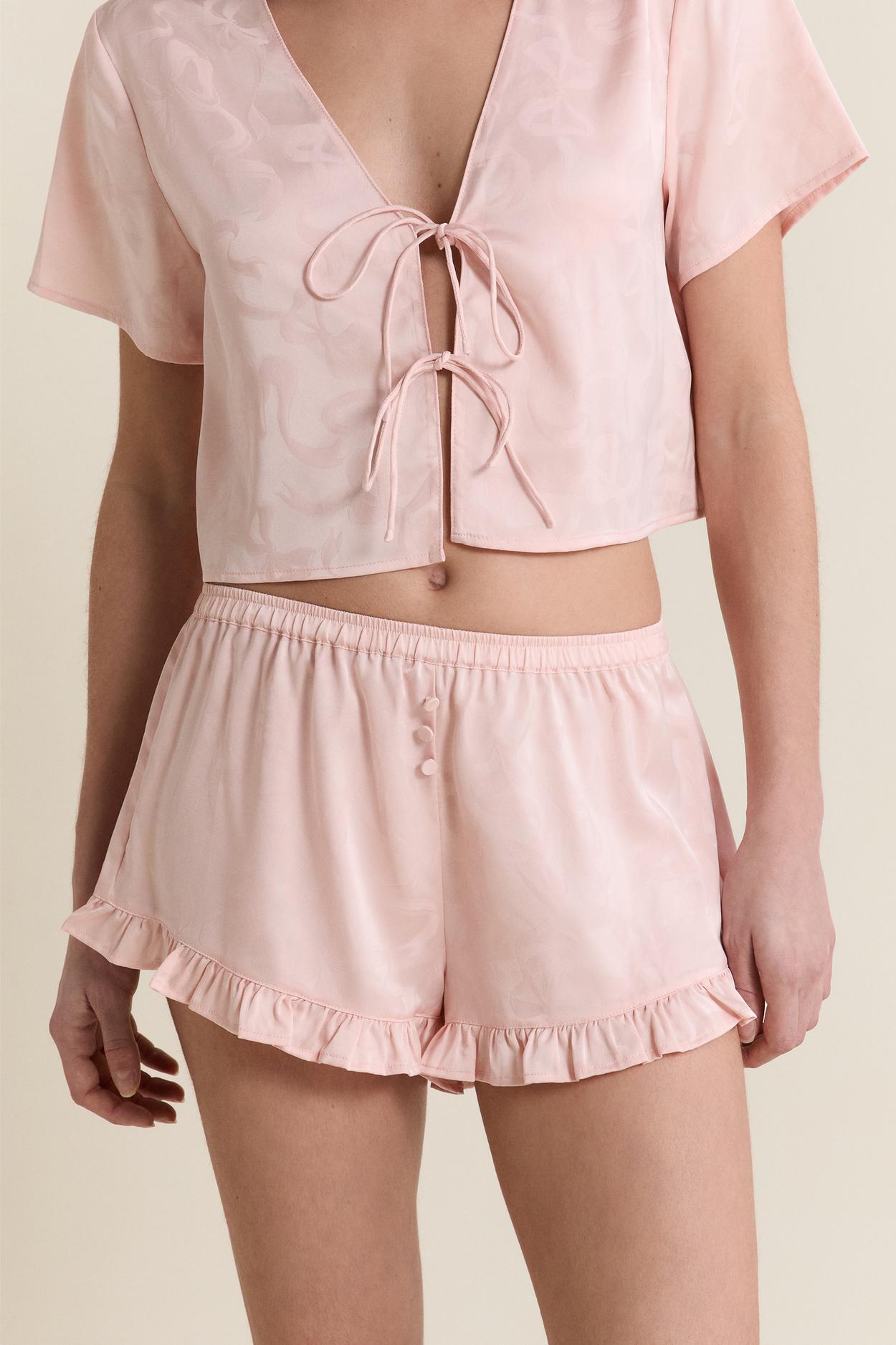 Satynowe szorty piżamowe