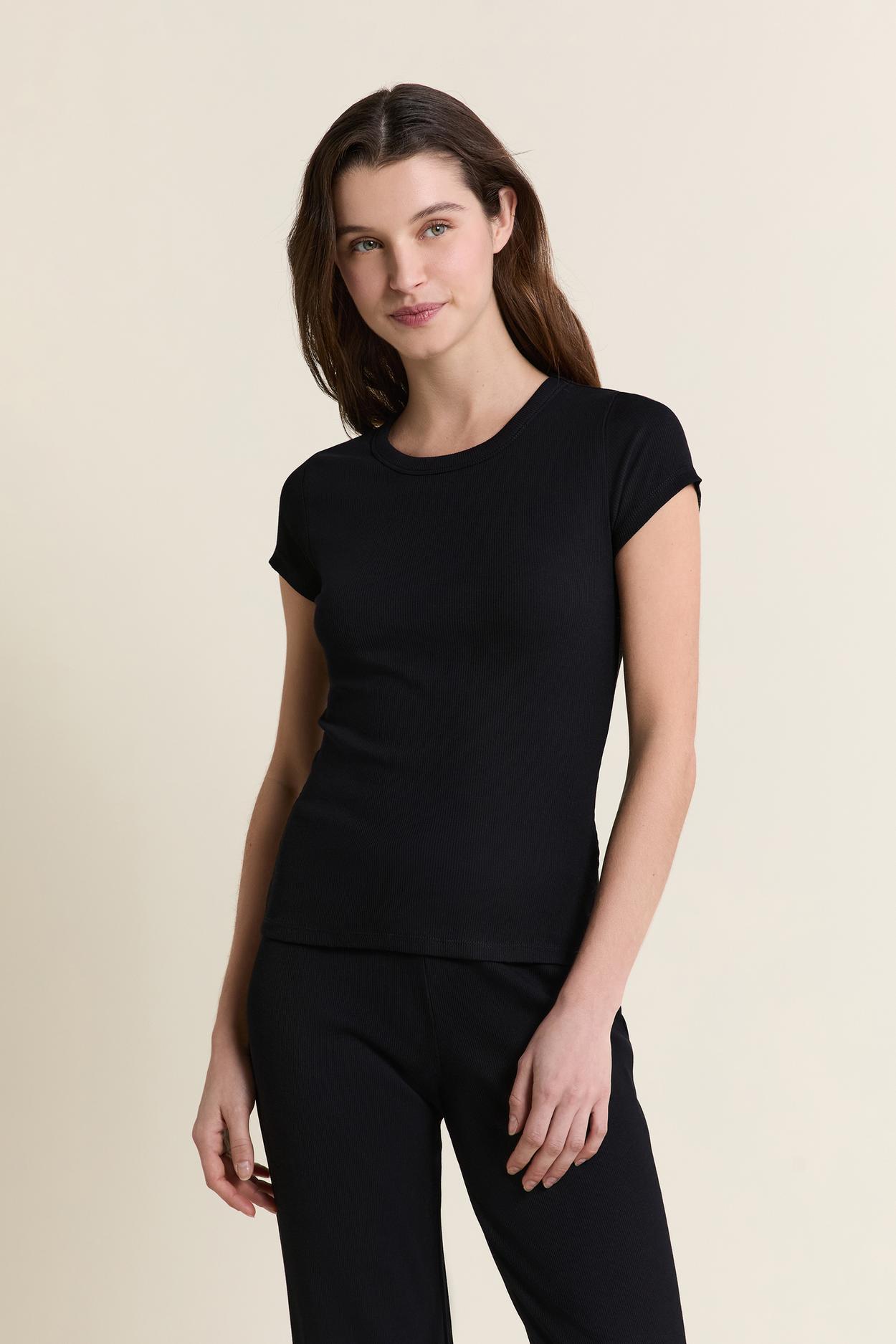 Koszulka piżamowa z krótkim rękawem z bawełną