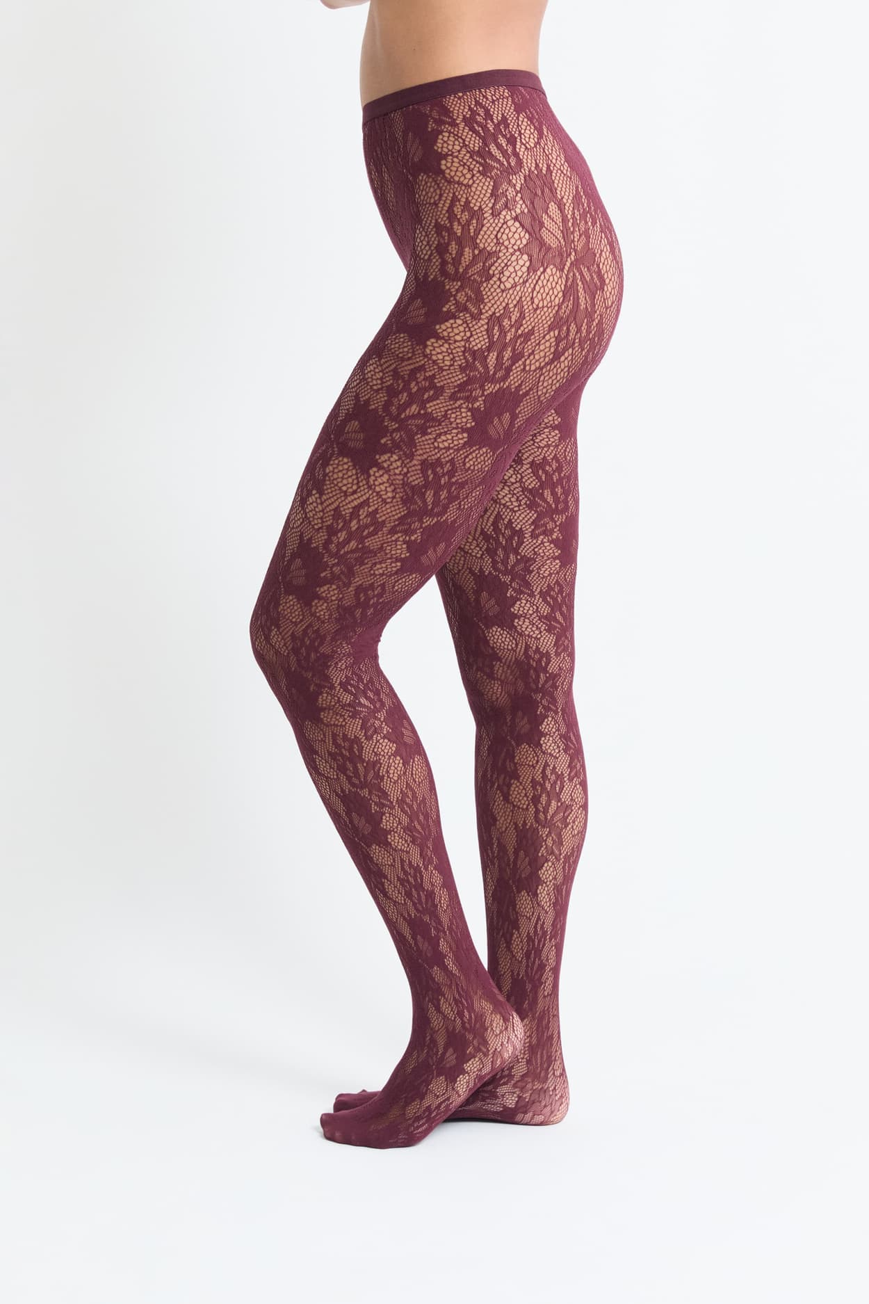 Collant résille à motifs - Orphee - L/XL - Pourpre - Femme - Etam