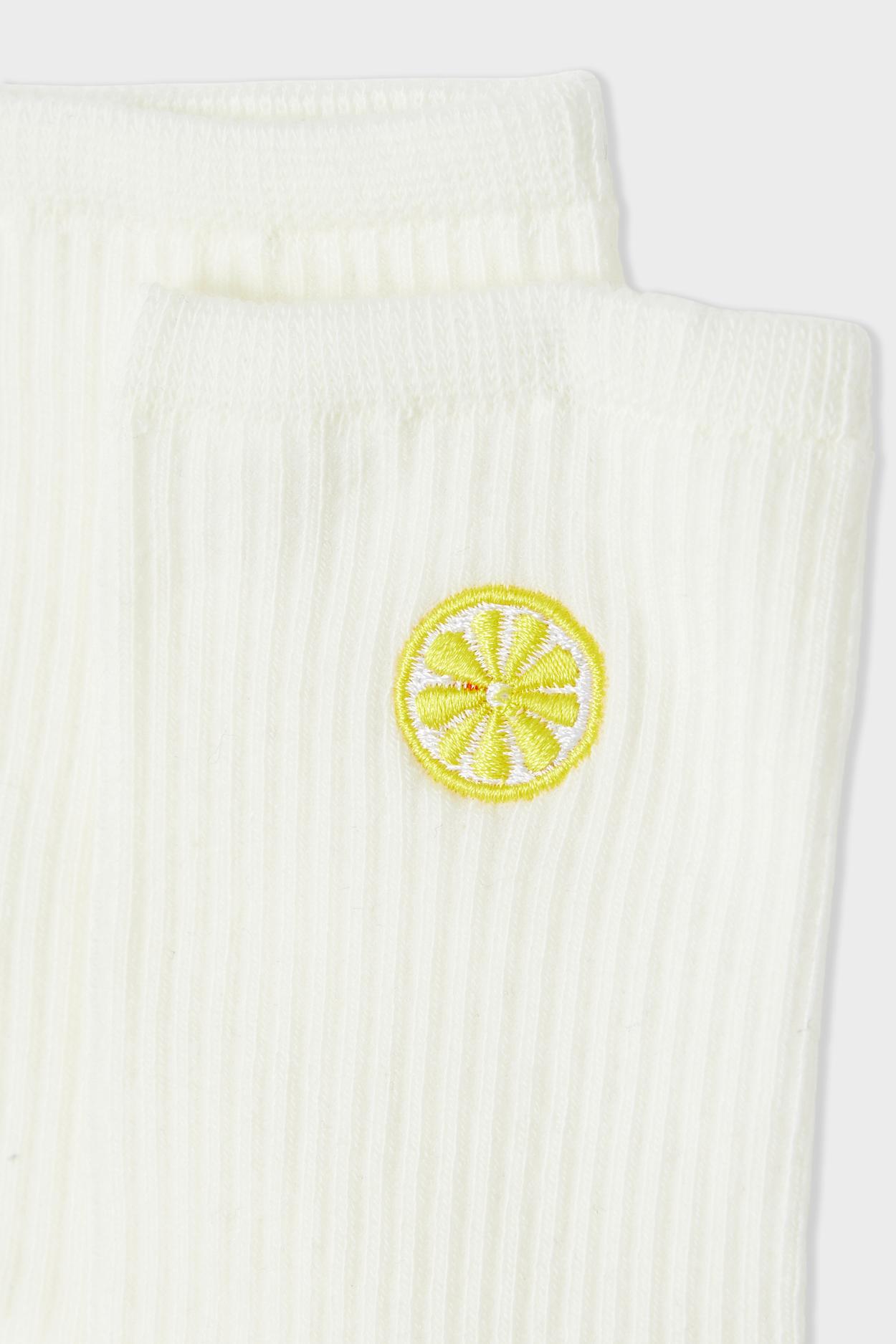 Skarpetki żebrowane z bawełną w motyw słońca