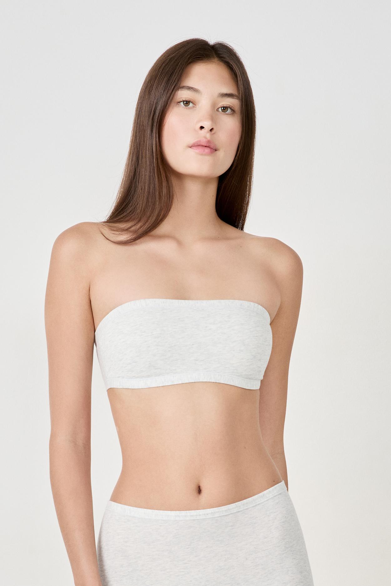 Biustonosz bez fiszbin z organicznej bawełny elastycznej