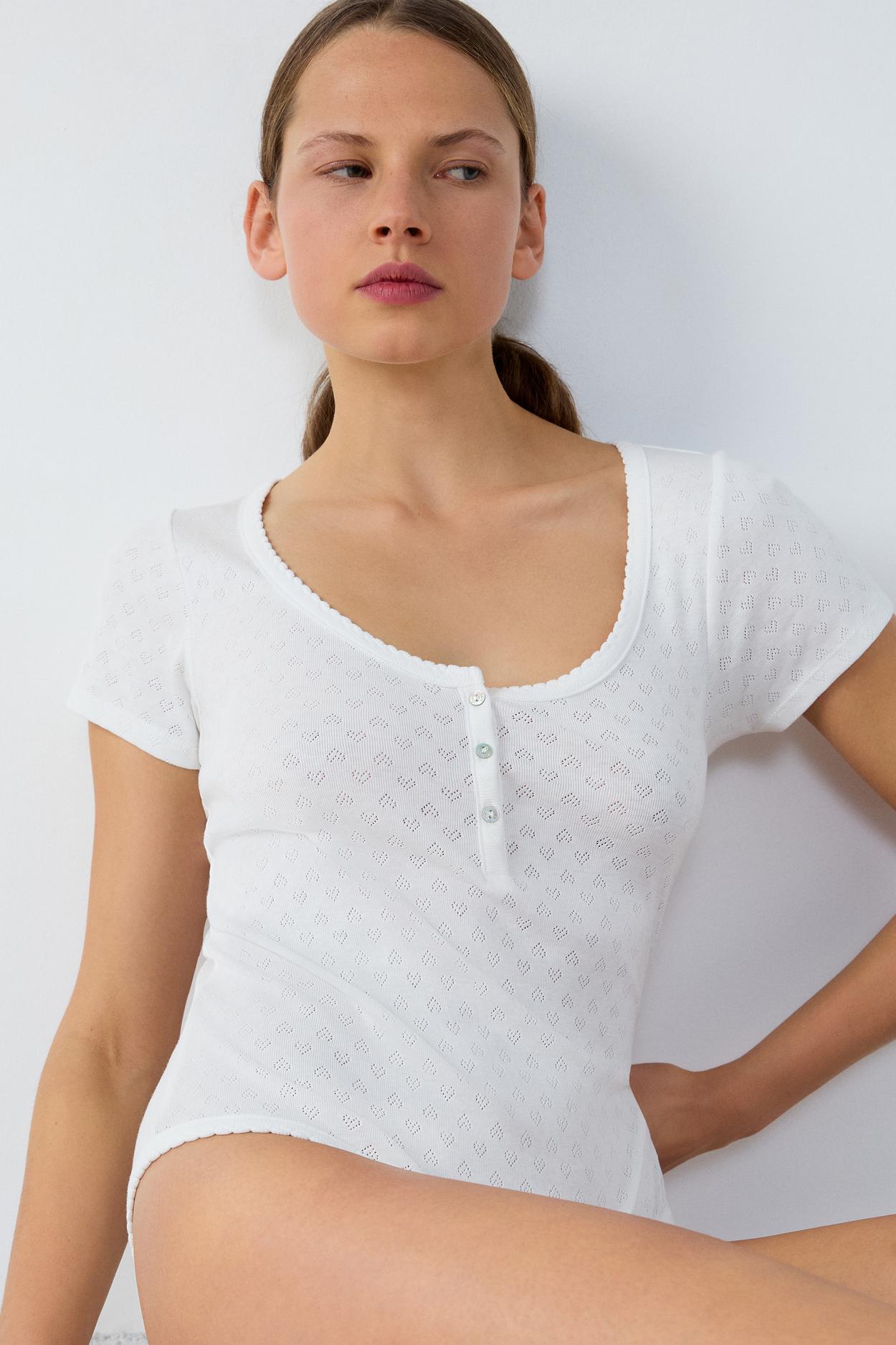 Bawełniane body z krótkim rękawem