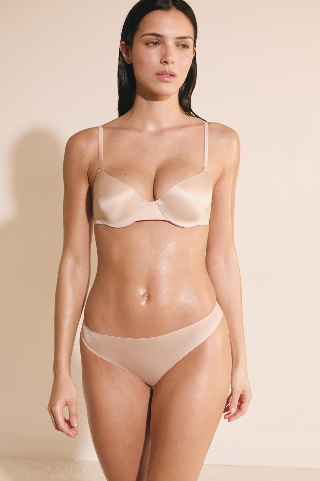 Stringi z satynowej mikrofibry