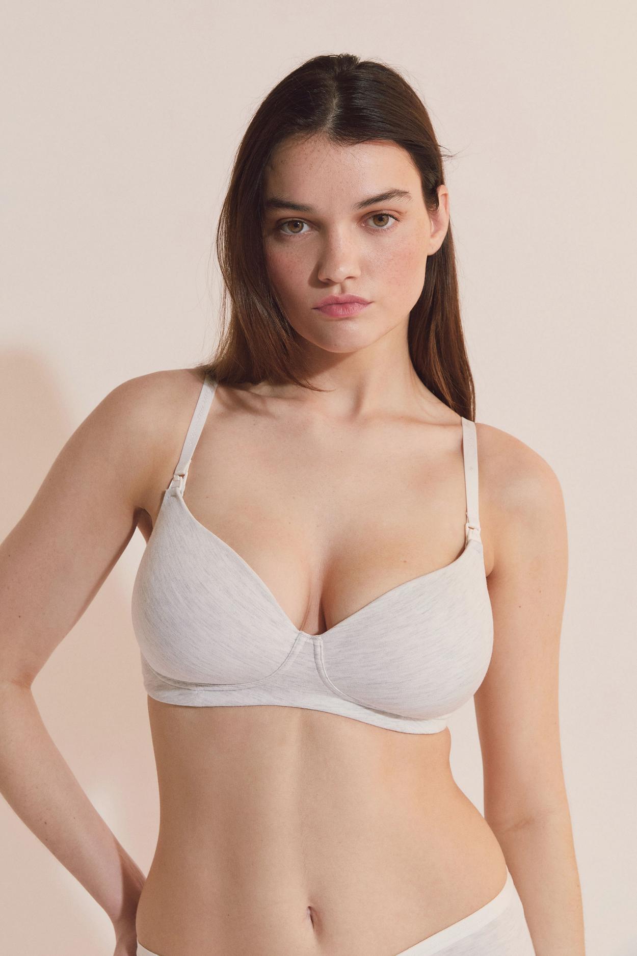 Biustonosz z lekkim wypełnieniem, klipsy do karmienia