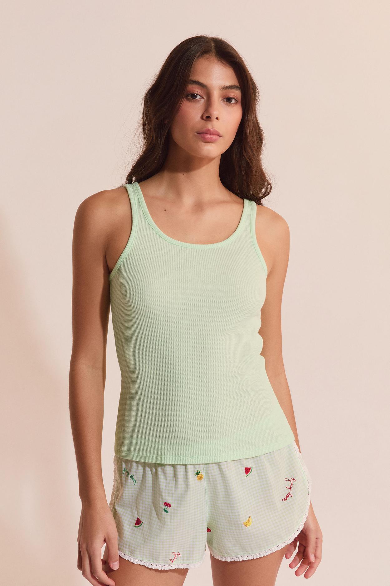 Top z prążkowanej bawełny