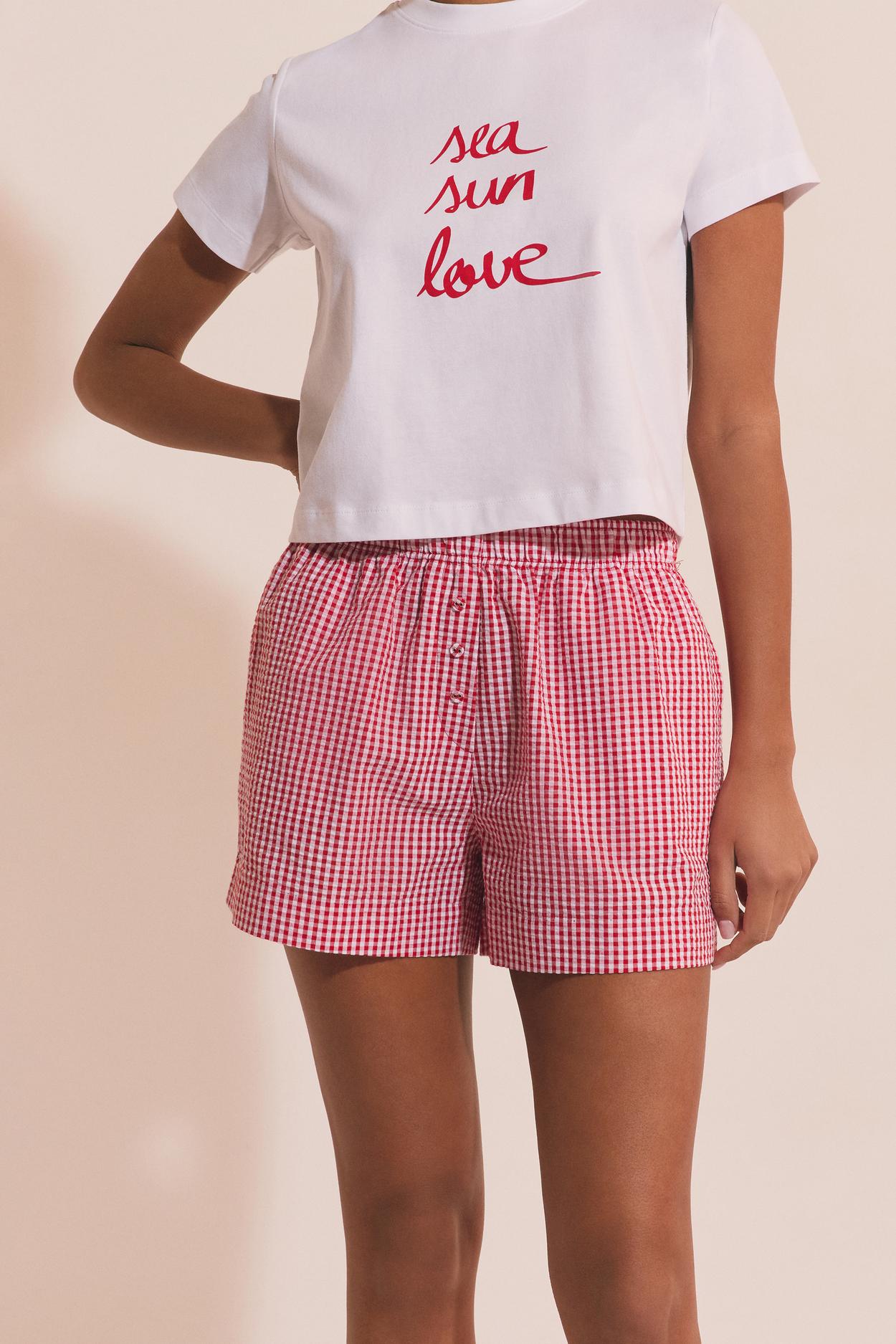 Szorty piżamowe w kratę