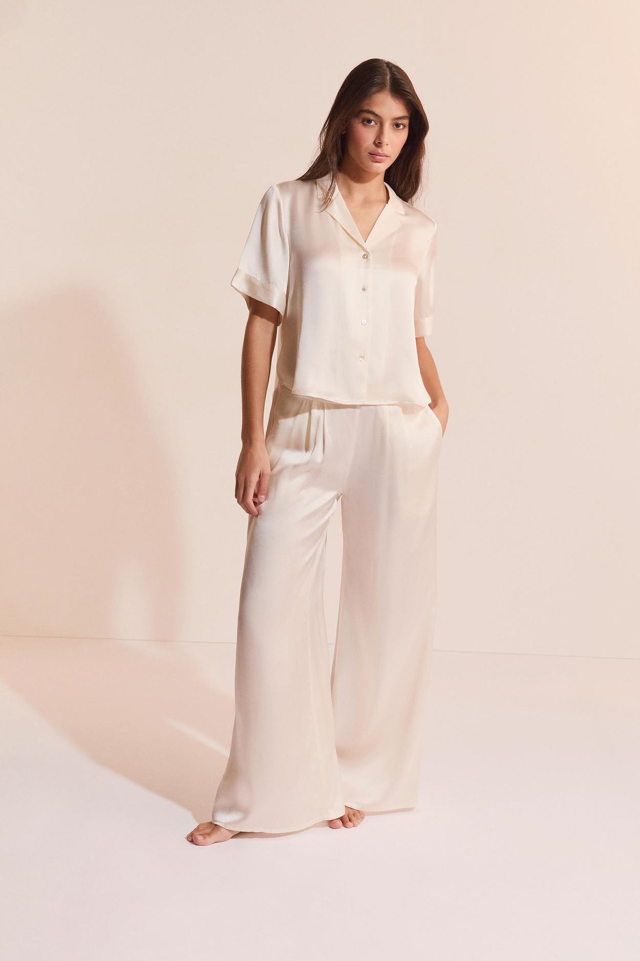 Jedwabne spodnie od piżamy