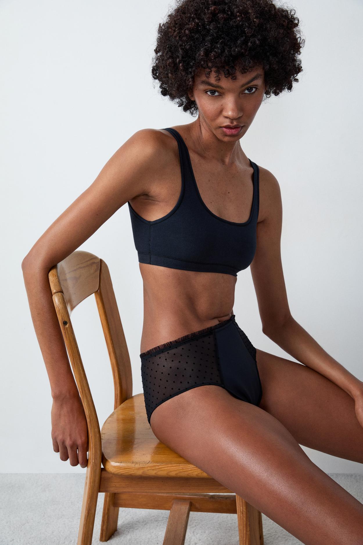 Obfite krwawienie - Bielizna menstruacyjna z bawełny i tiulu