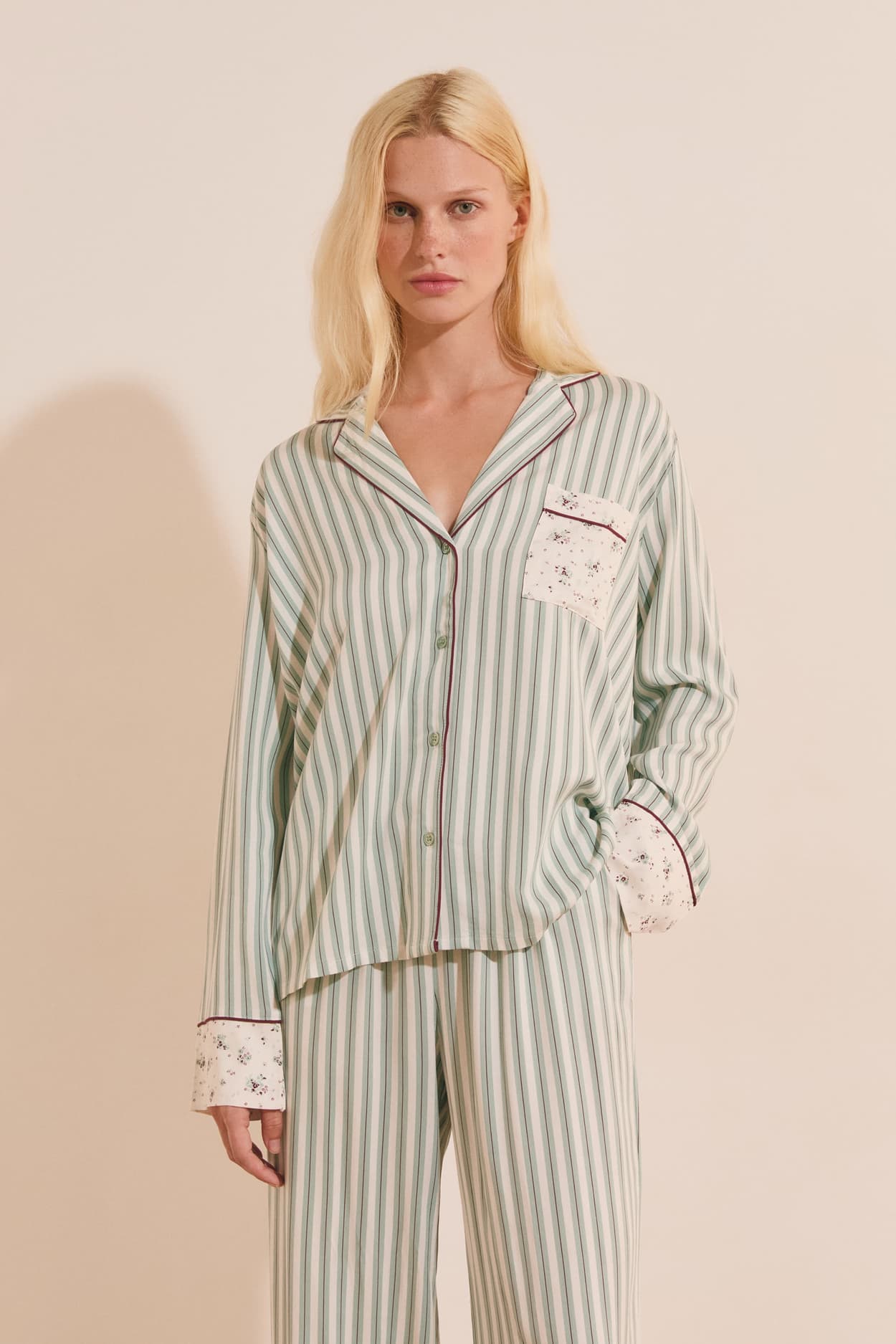 Chemise à rayures - Ceona - XL - Vert - Femme - Etam