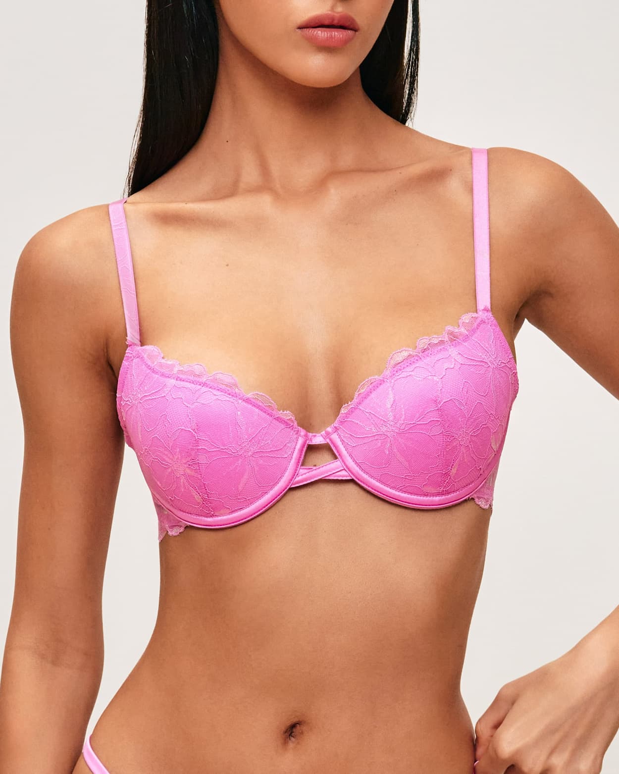 Bloemenkant push-up bh - 80B - Undiz