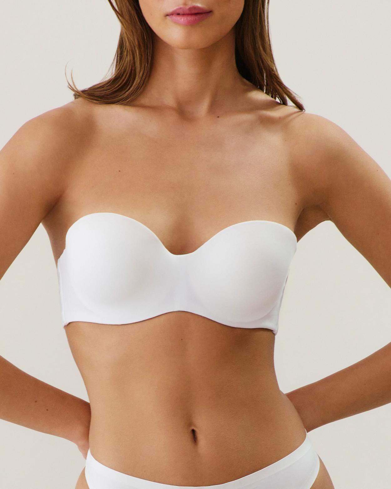 Soutien-gorge bandeau ampliforme - Blanc - 85D - Undiz