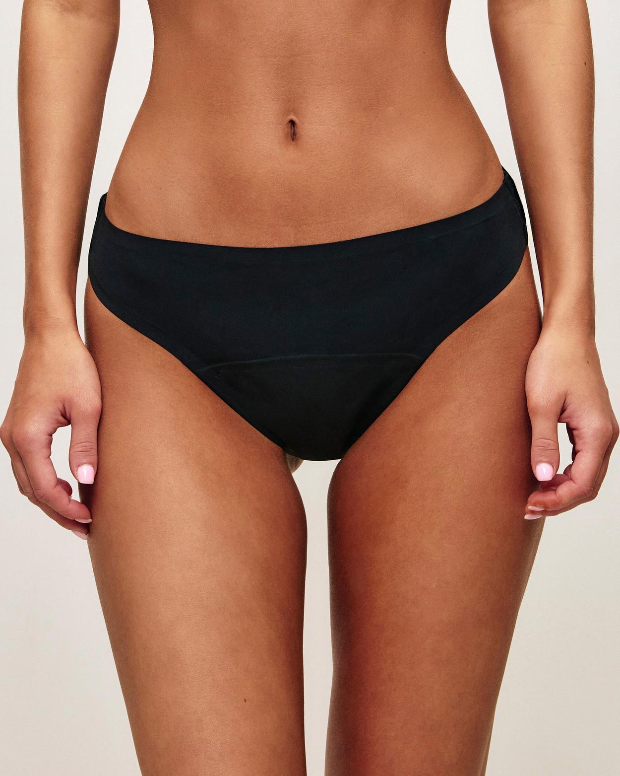 Flux moyen - Culotte menstruelle en microfibre - Noir - XL - Undiz