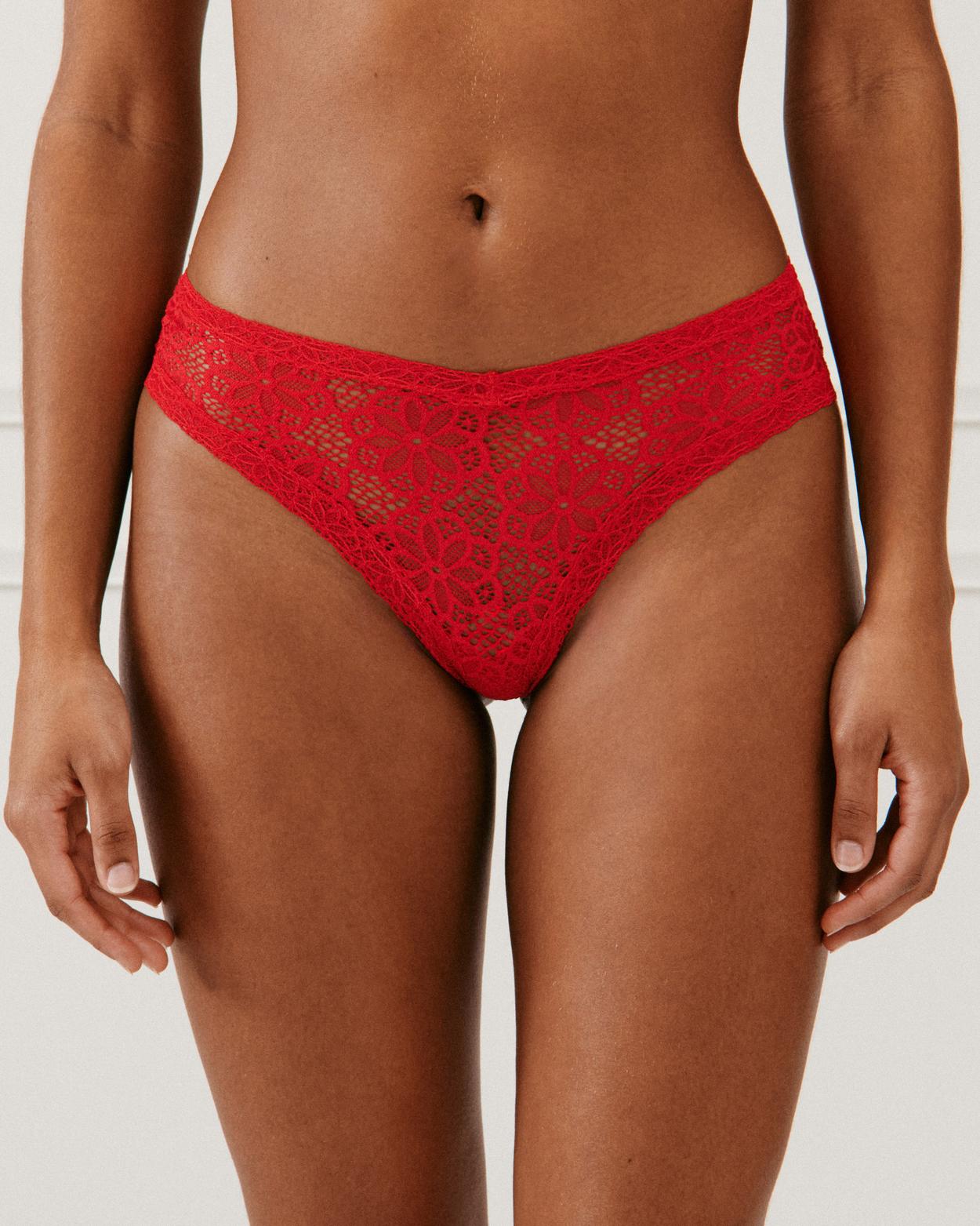 Braguita brasileña de encaje en rojo - S - Undiz
