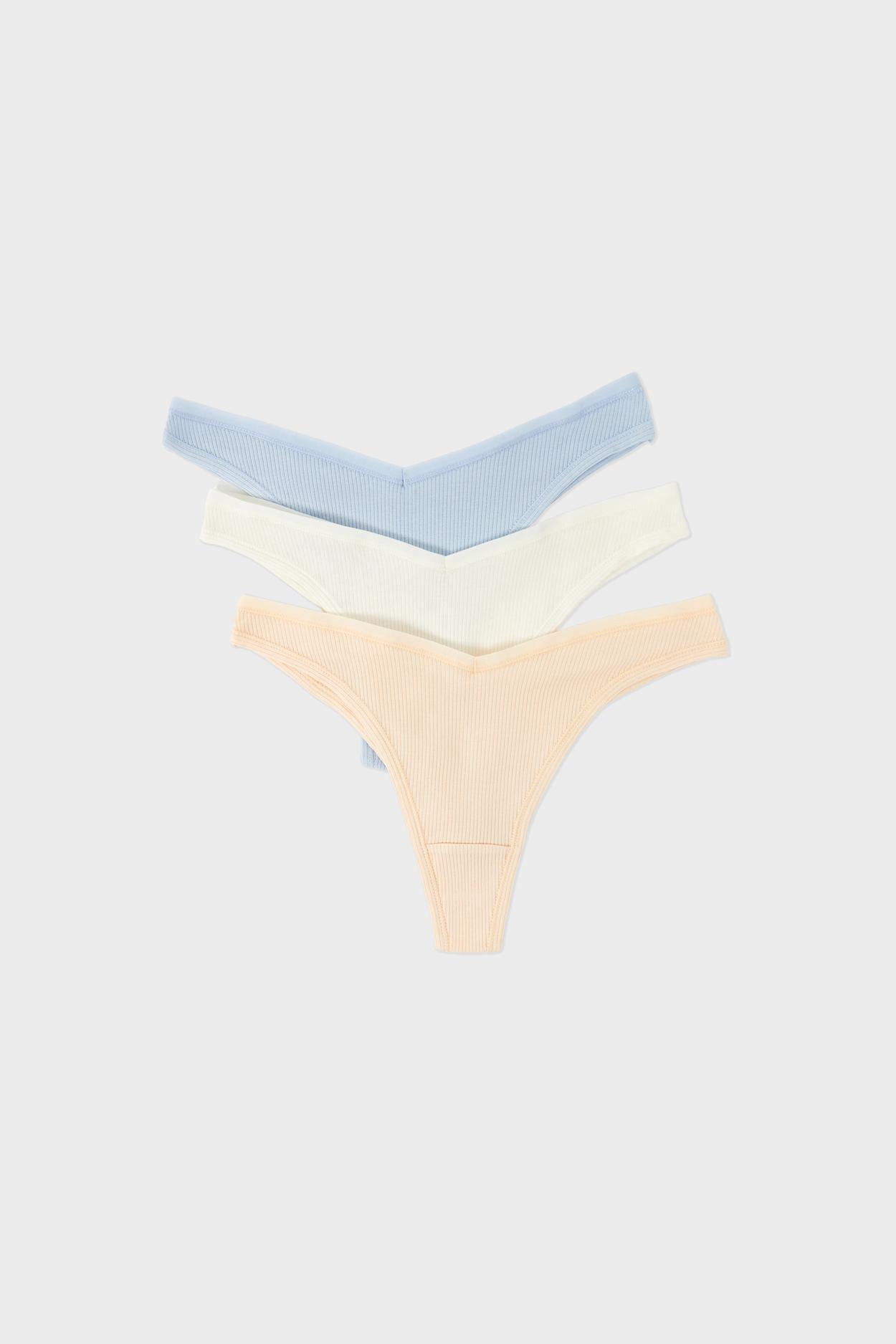 Zestaw 3 stringów z bawełny