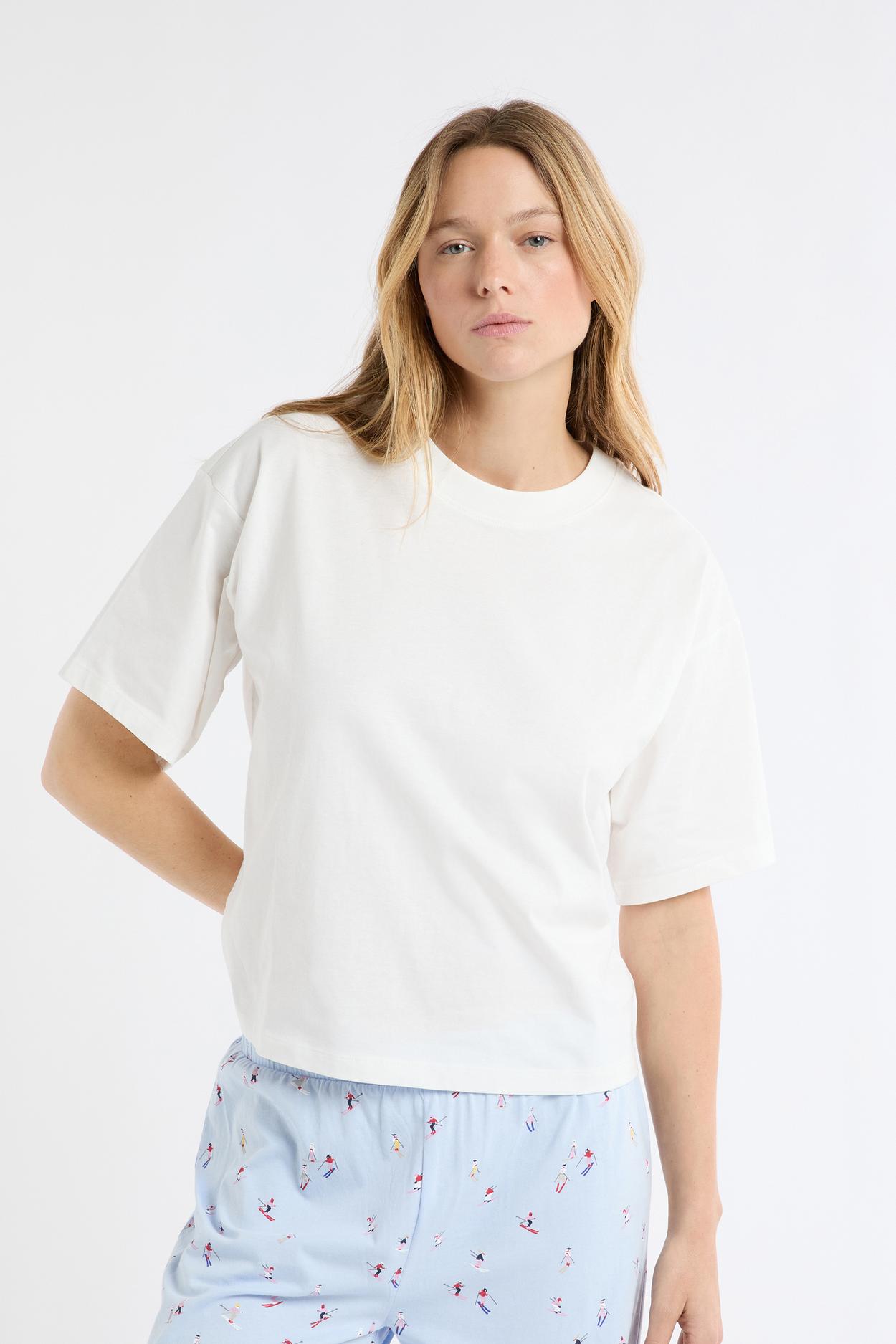 Koszulka bawełniana z motywem krajobraz narciarski