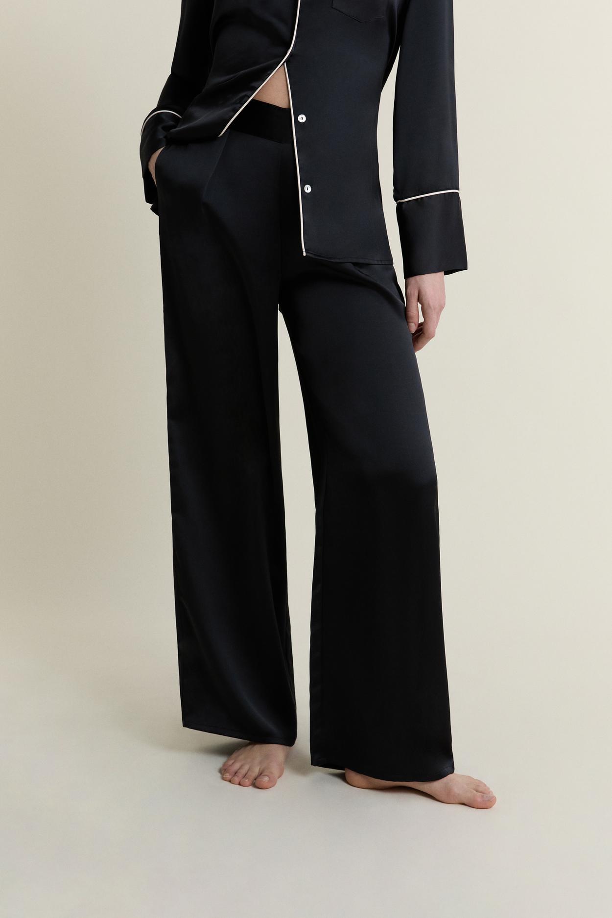 Satynowe spodnie od piżamy