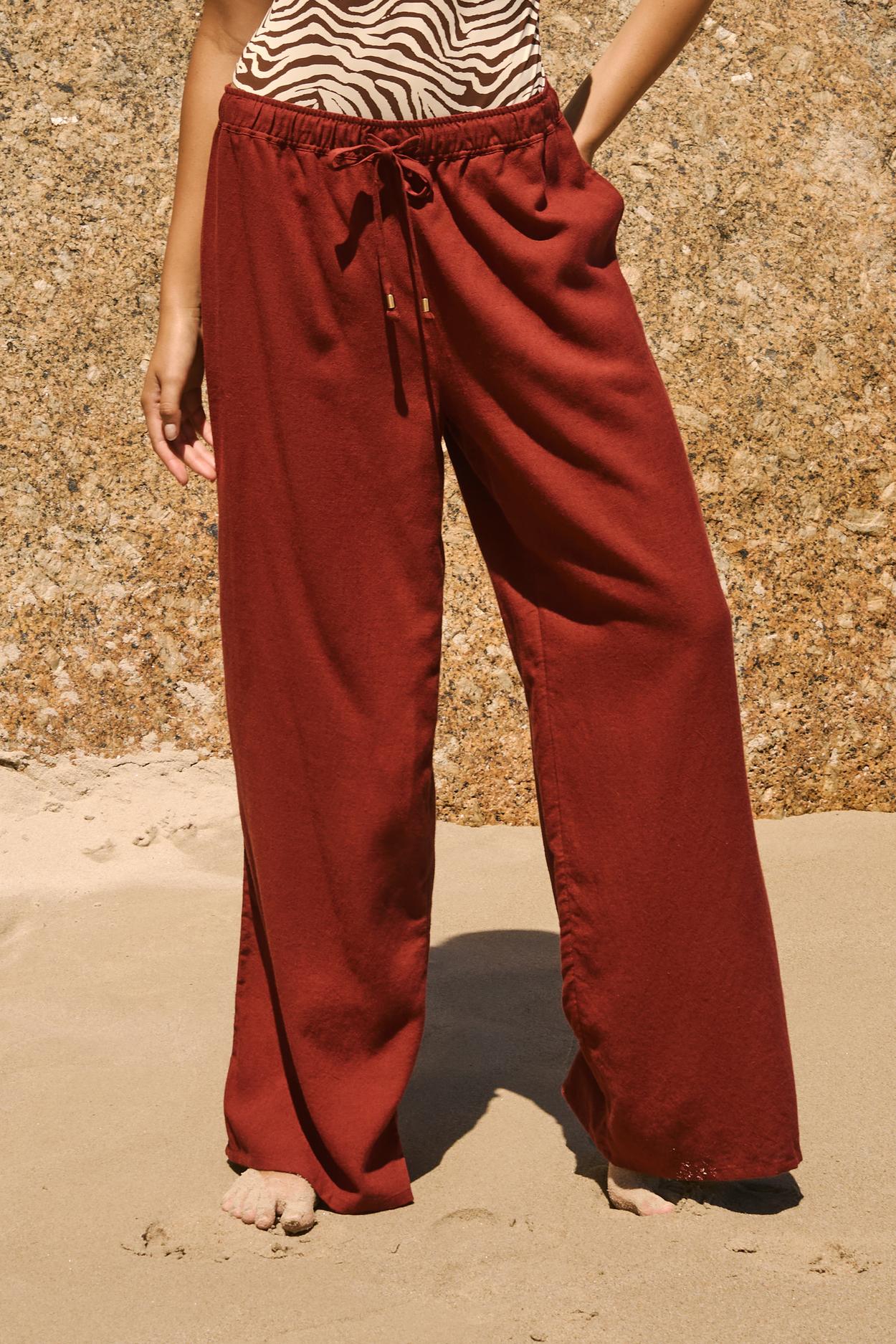 Spodnie z elastyczną talią 