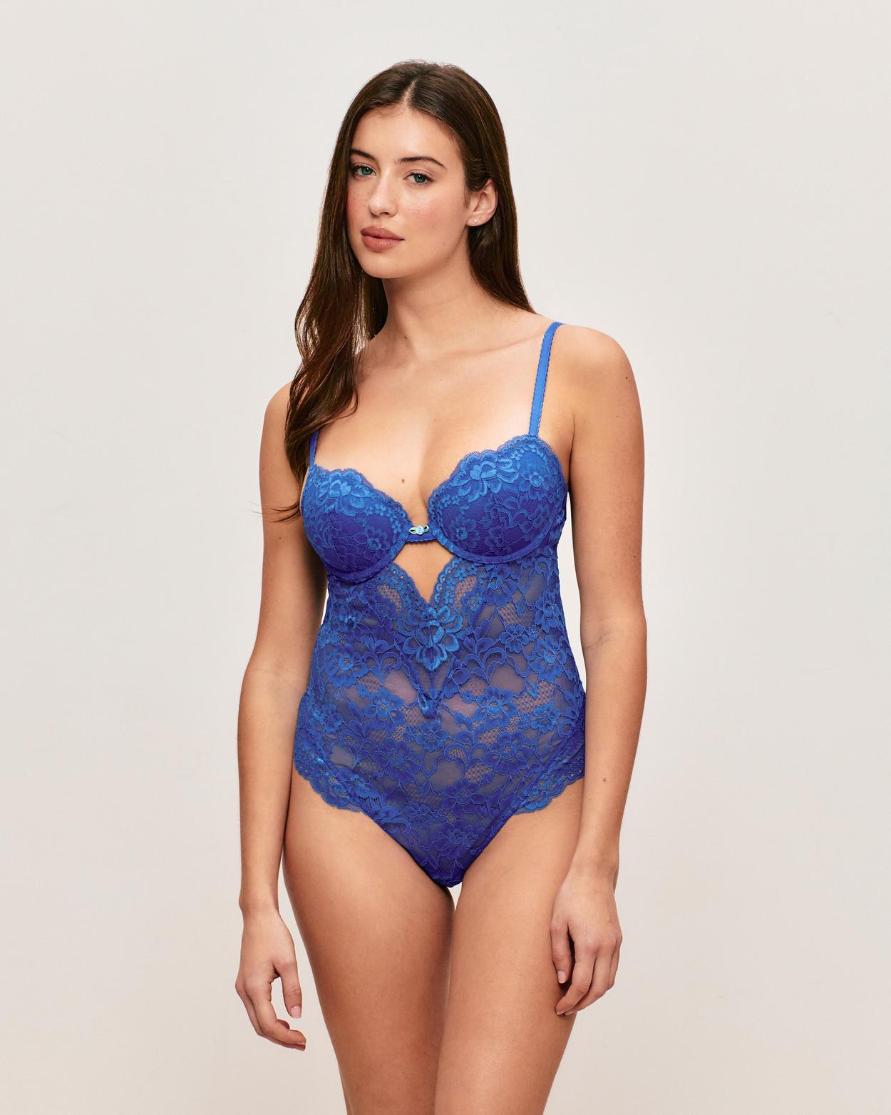 Body push up en dentelle florale - M - Undiz