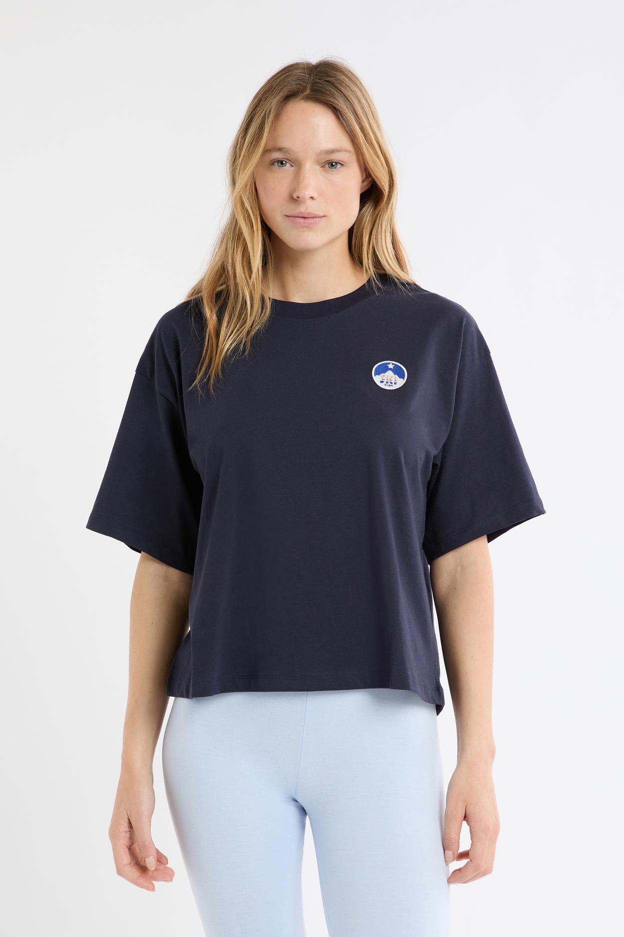 Koszulka piżamowa z bawełny we wzory