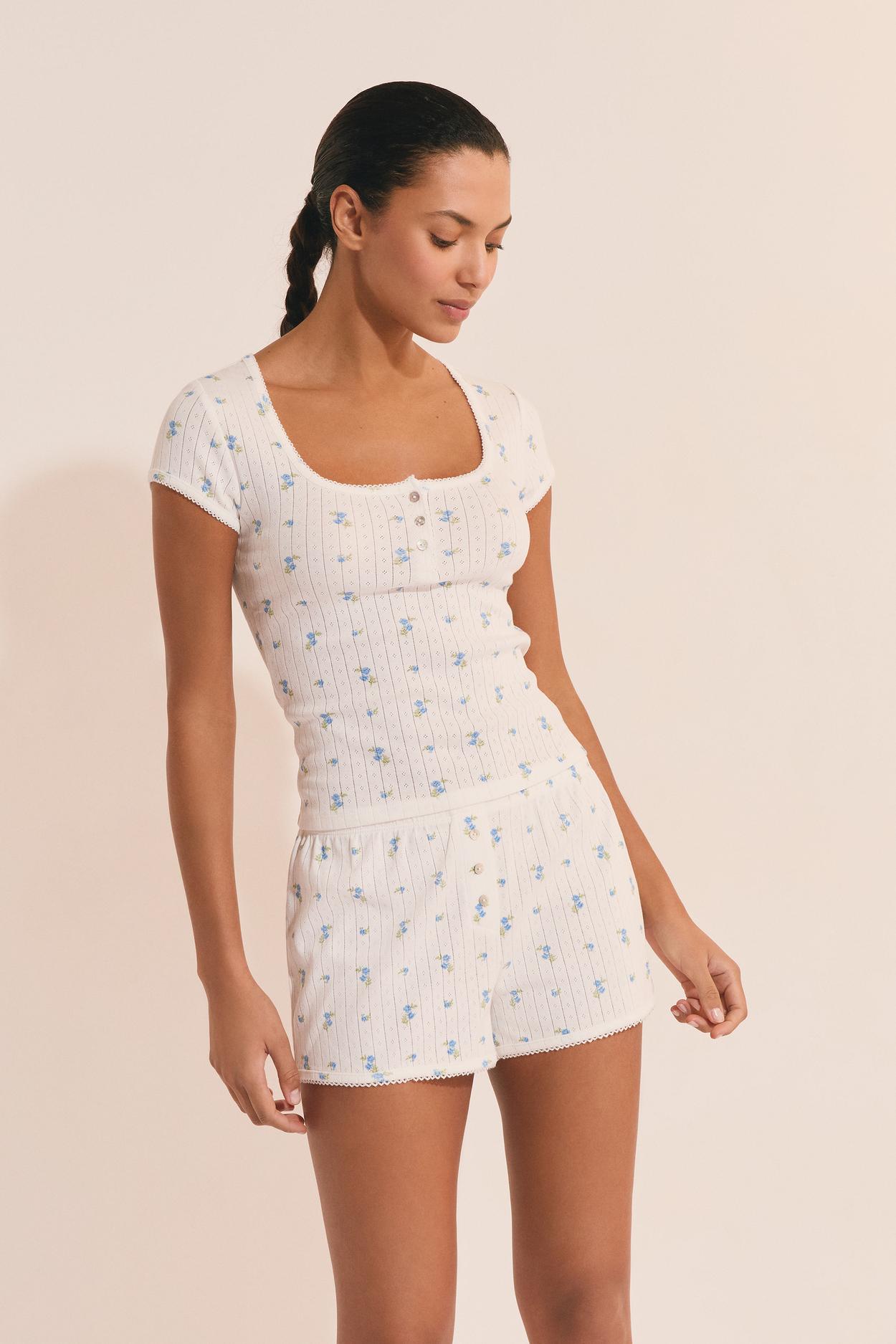 Szorty piżamowe z bawełny