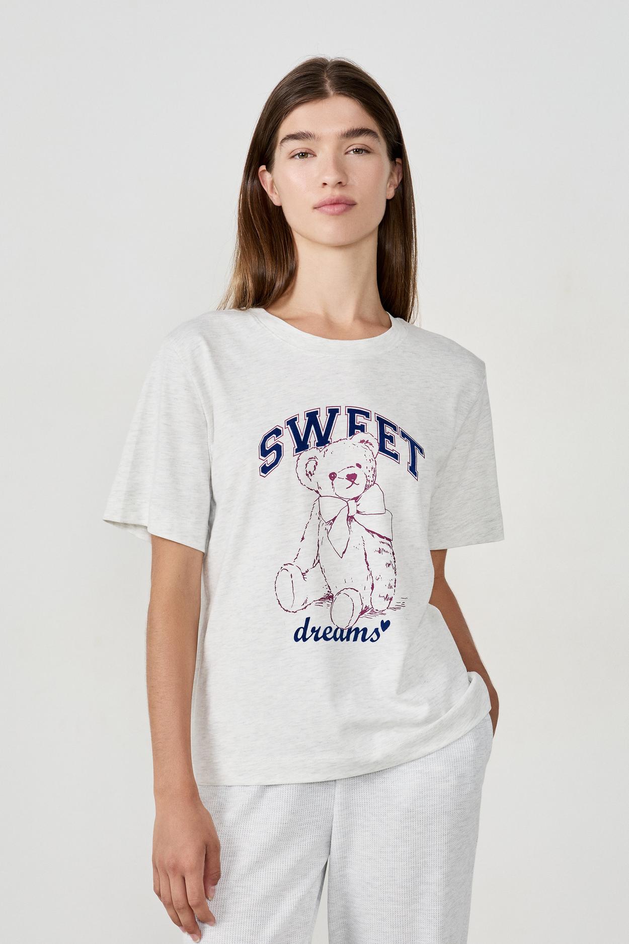 T-shirt od piżamy z nadrukiem