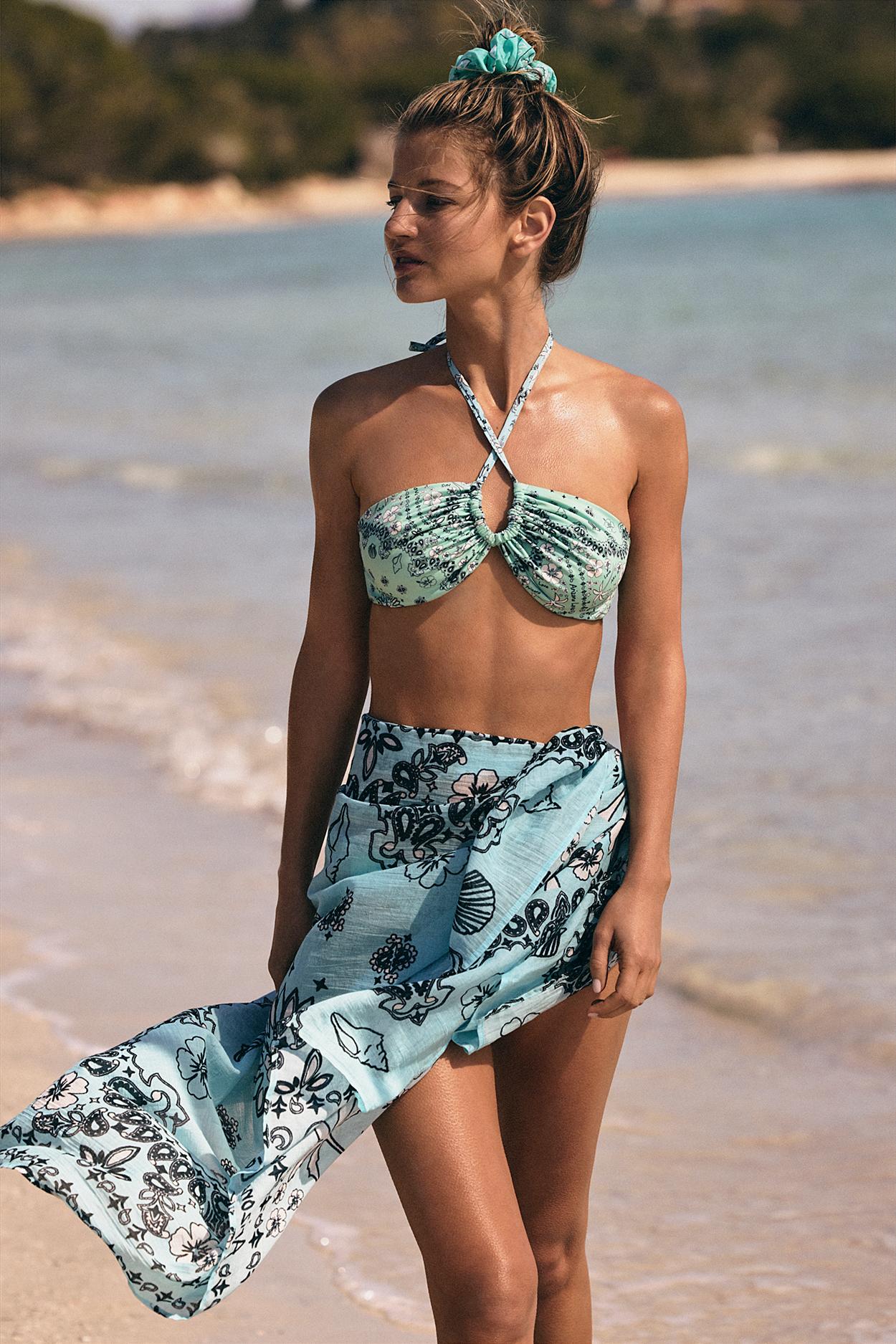 Pareo bawełniany z nadrukiem