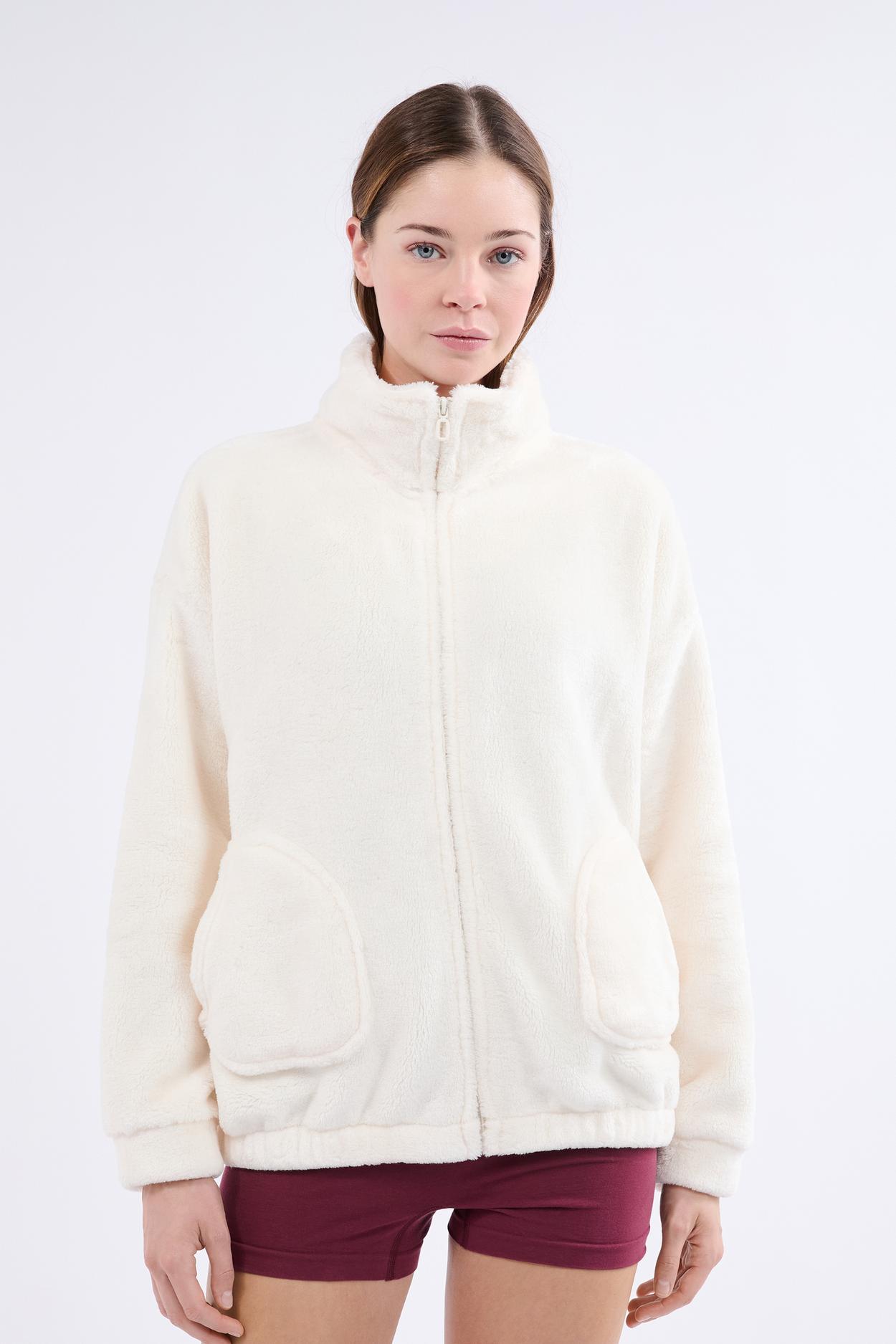 Bluza piżamowa z długimi rękawami z efektem polaru