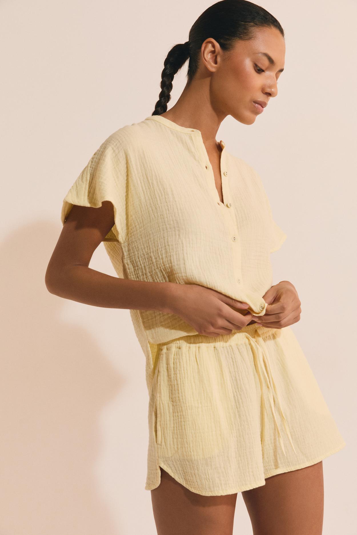 Bawełniane szorty piżamowe