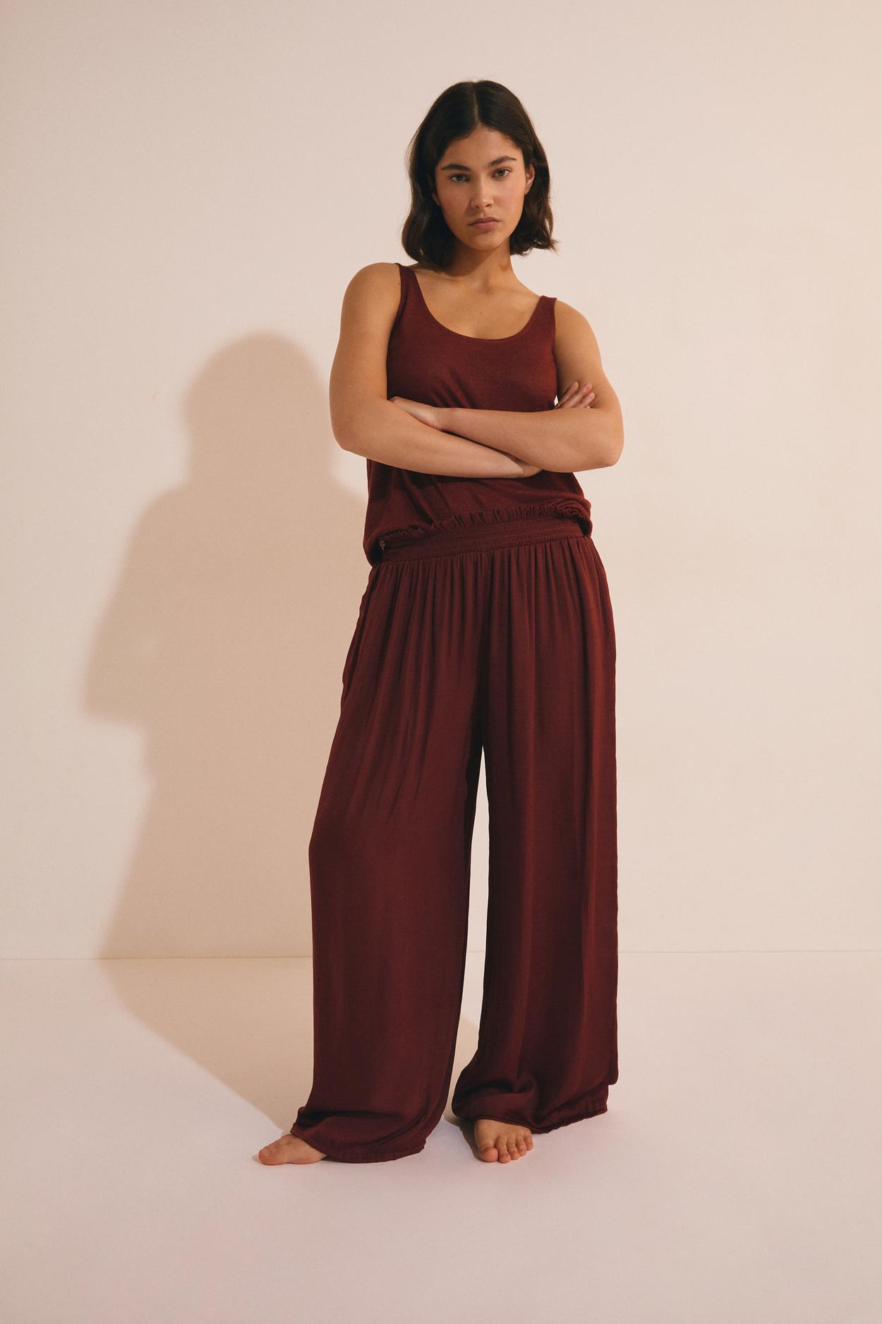 Luźne spodnie piżamowe