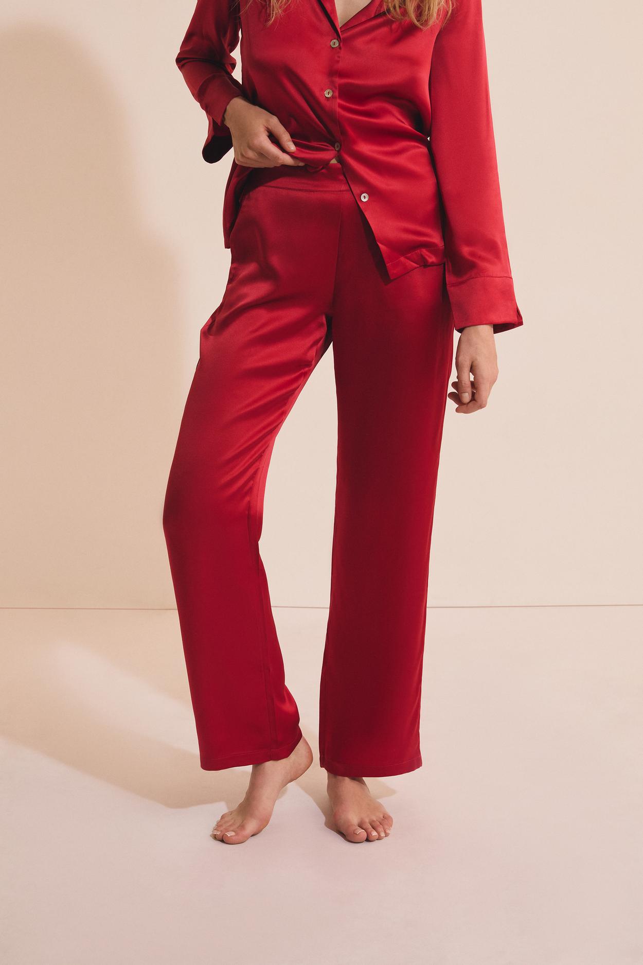 Jedwabne spodnie od piżamy