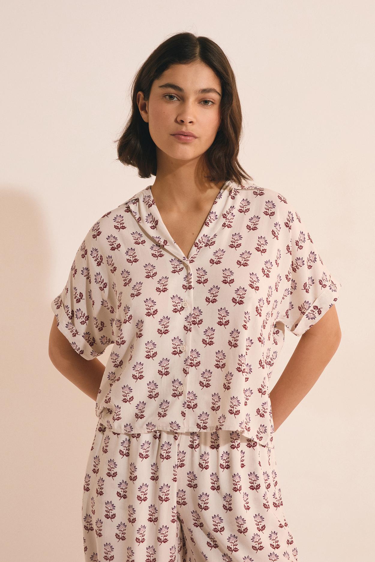 Koszulka piżamowa z krótkim rękawem i nadrukiem