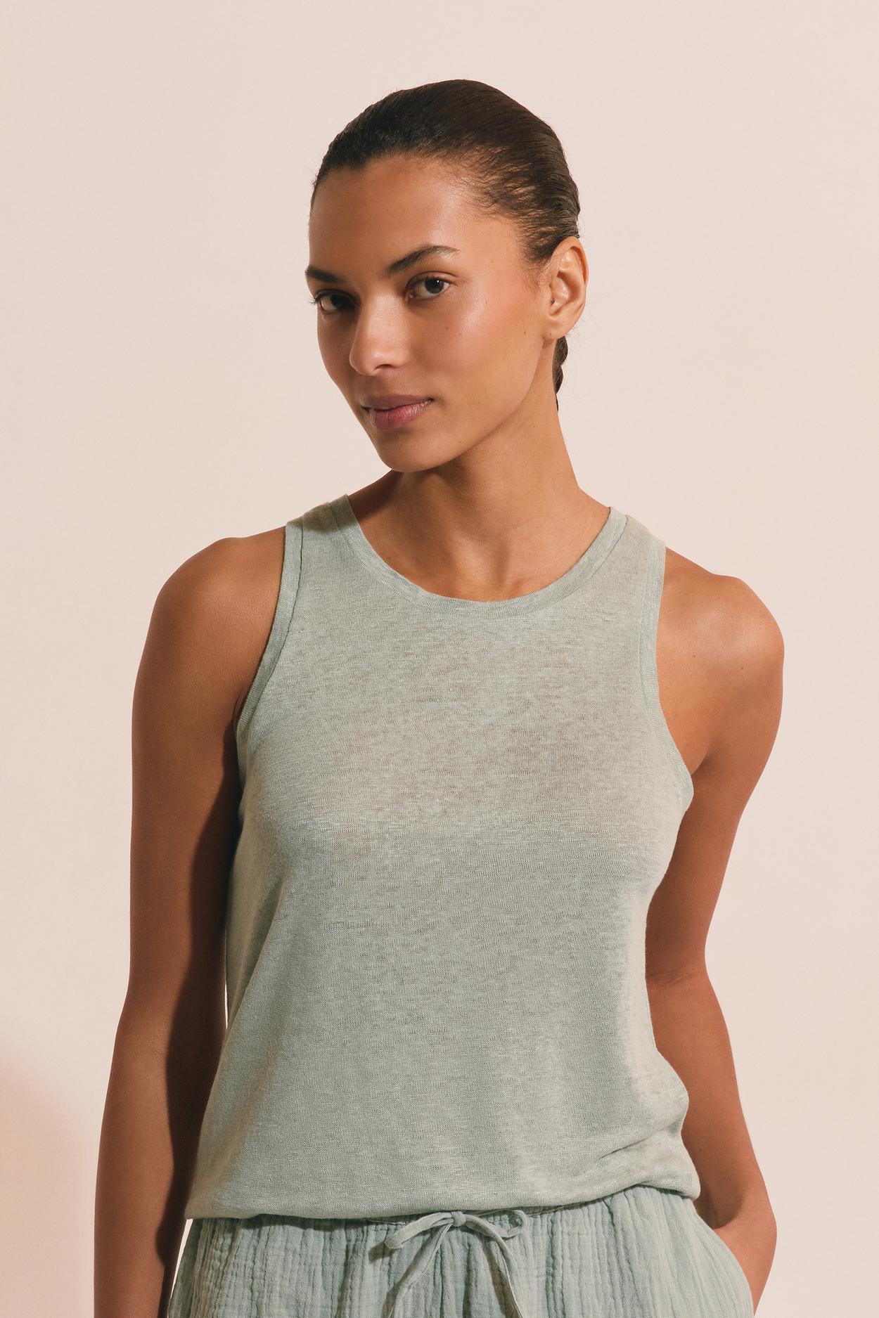 Lniana koszulka piżamowa