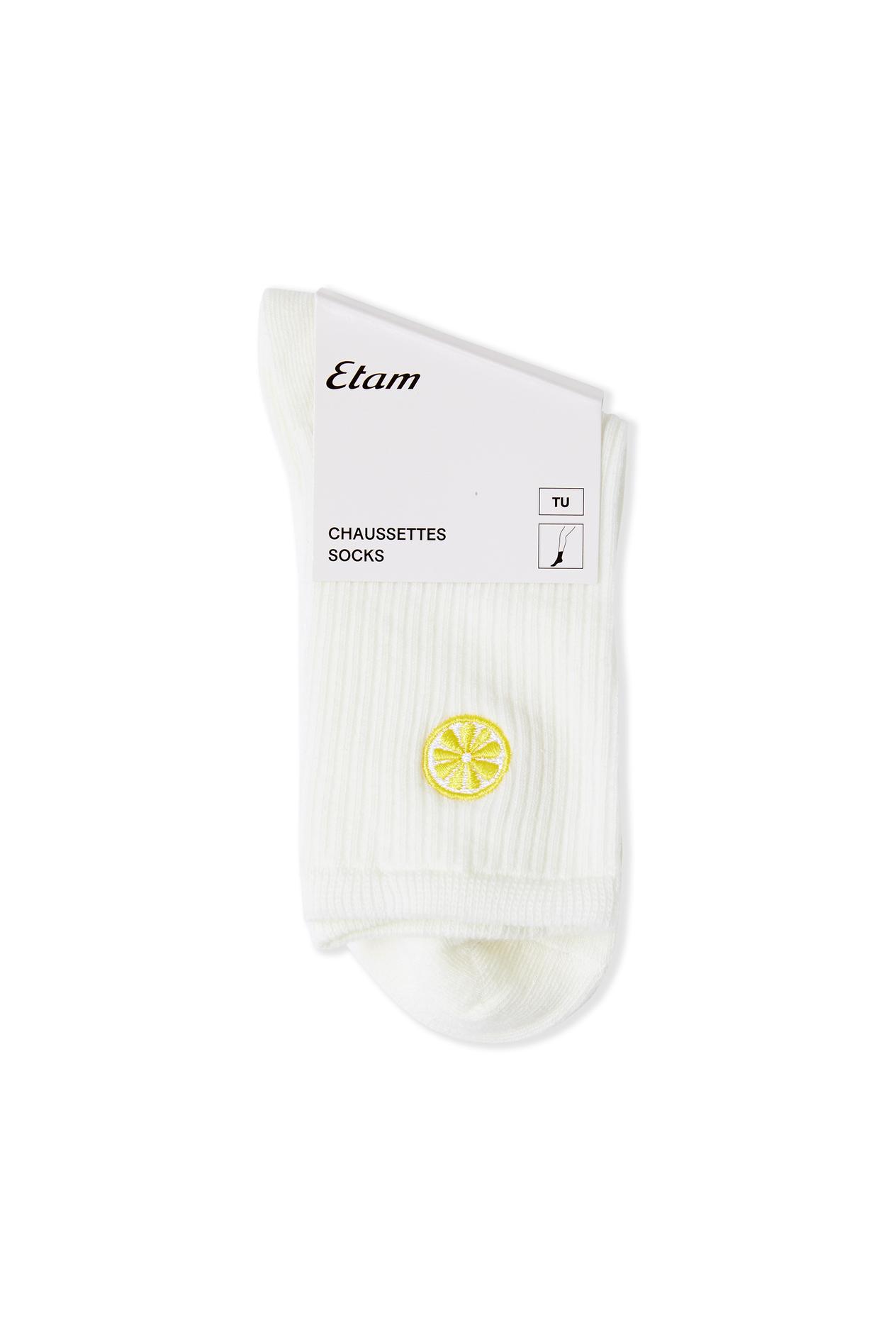 Skarpetki żebrowane z bawełną w motyw słońca