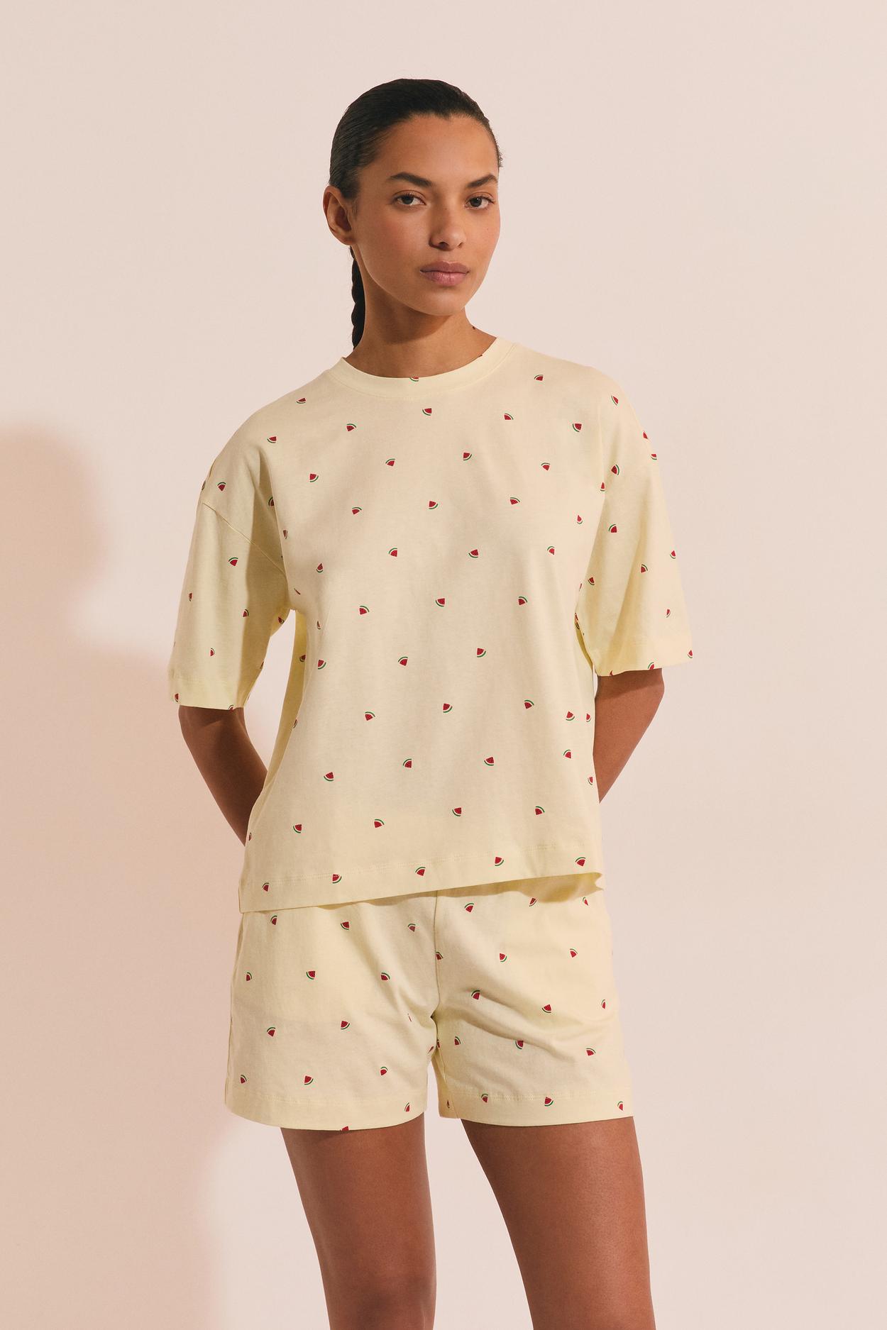 Dwuczęściowy zestaw piżamowy w wzór arbuzów