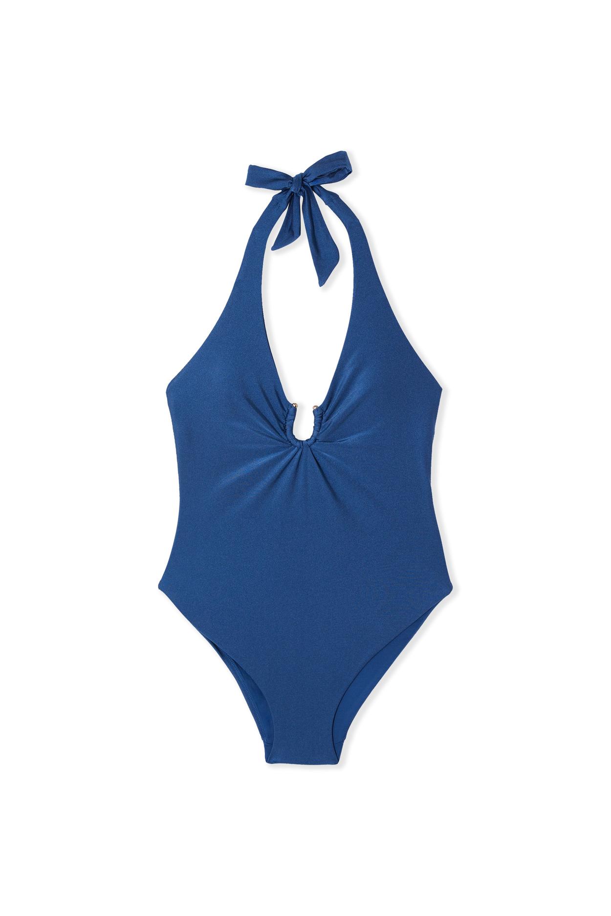 Jednoczęściowy strój kąpielowy opalizujący z pierścieniem