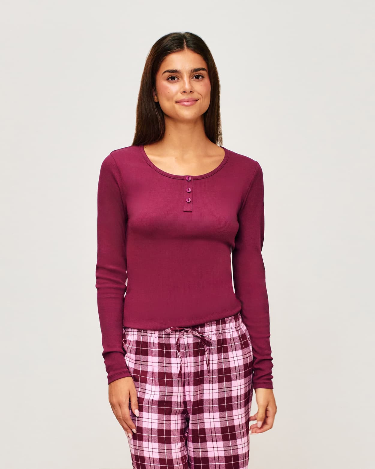 Top de manga larga de jersey de canalé - L - Undiz