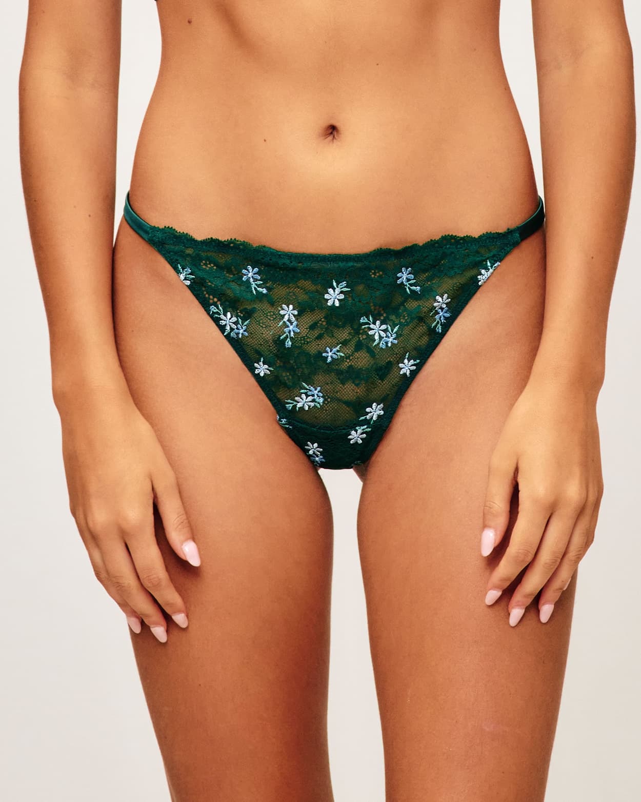 Cuerda de encaje y bordado floral - S - Undiz