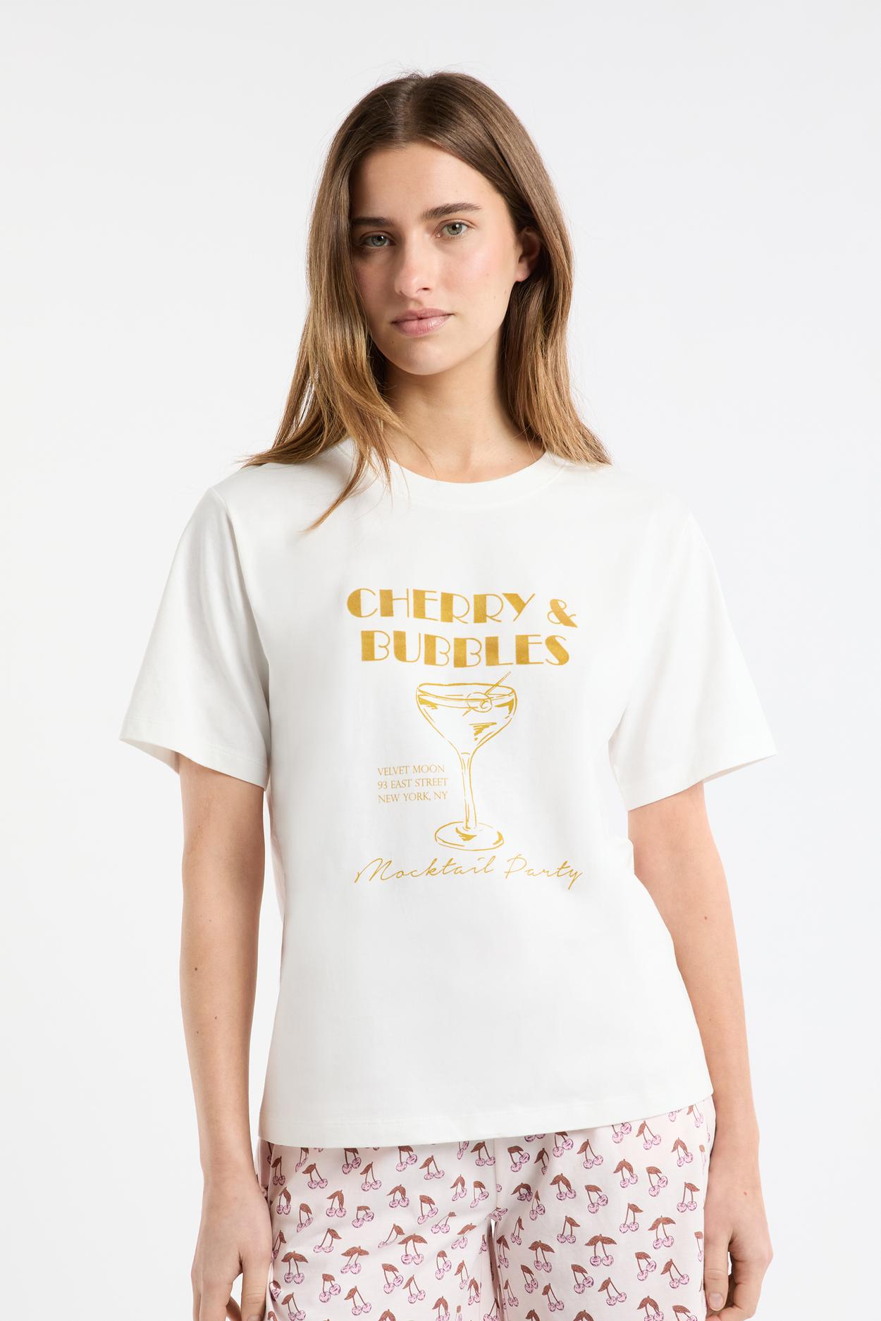 Koszulka piżamowa z bawełny