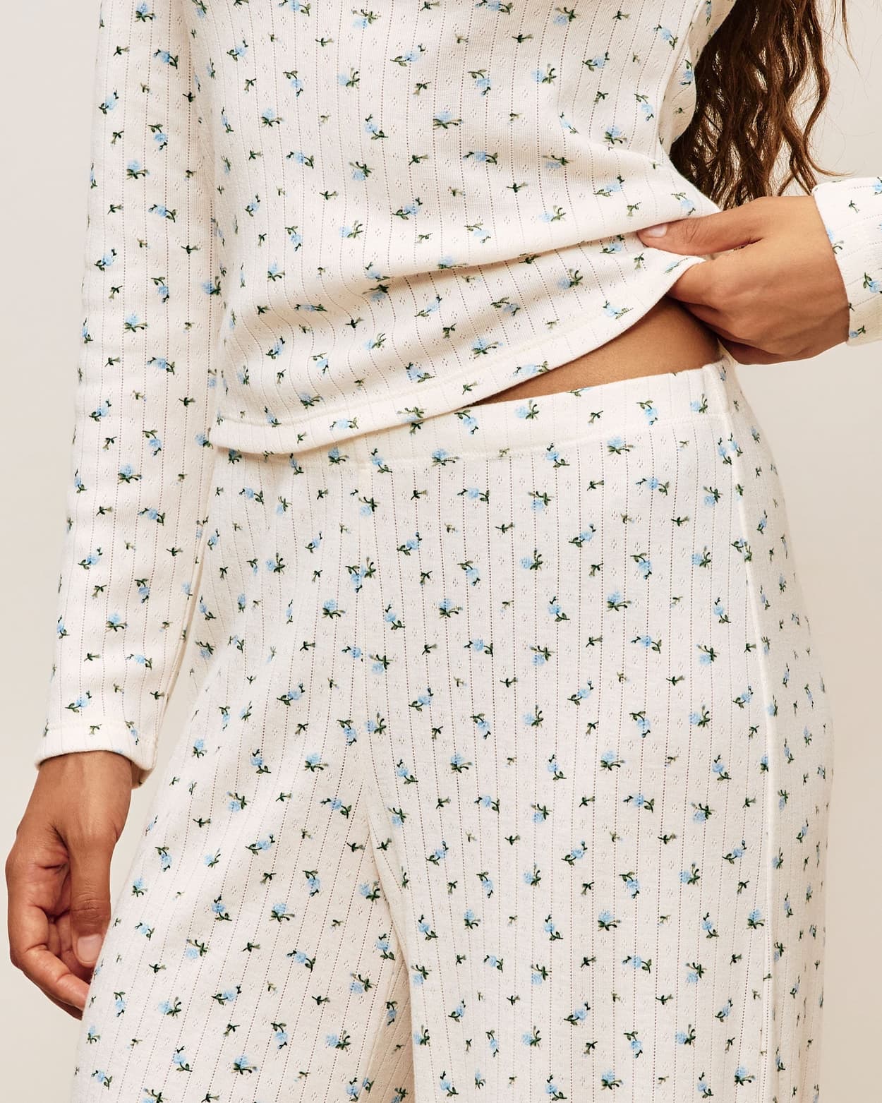 Pantalones de jersey con flores impresas - L - Undiz