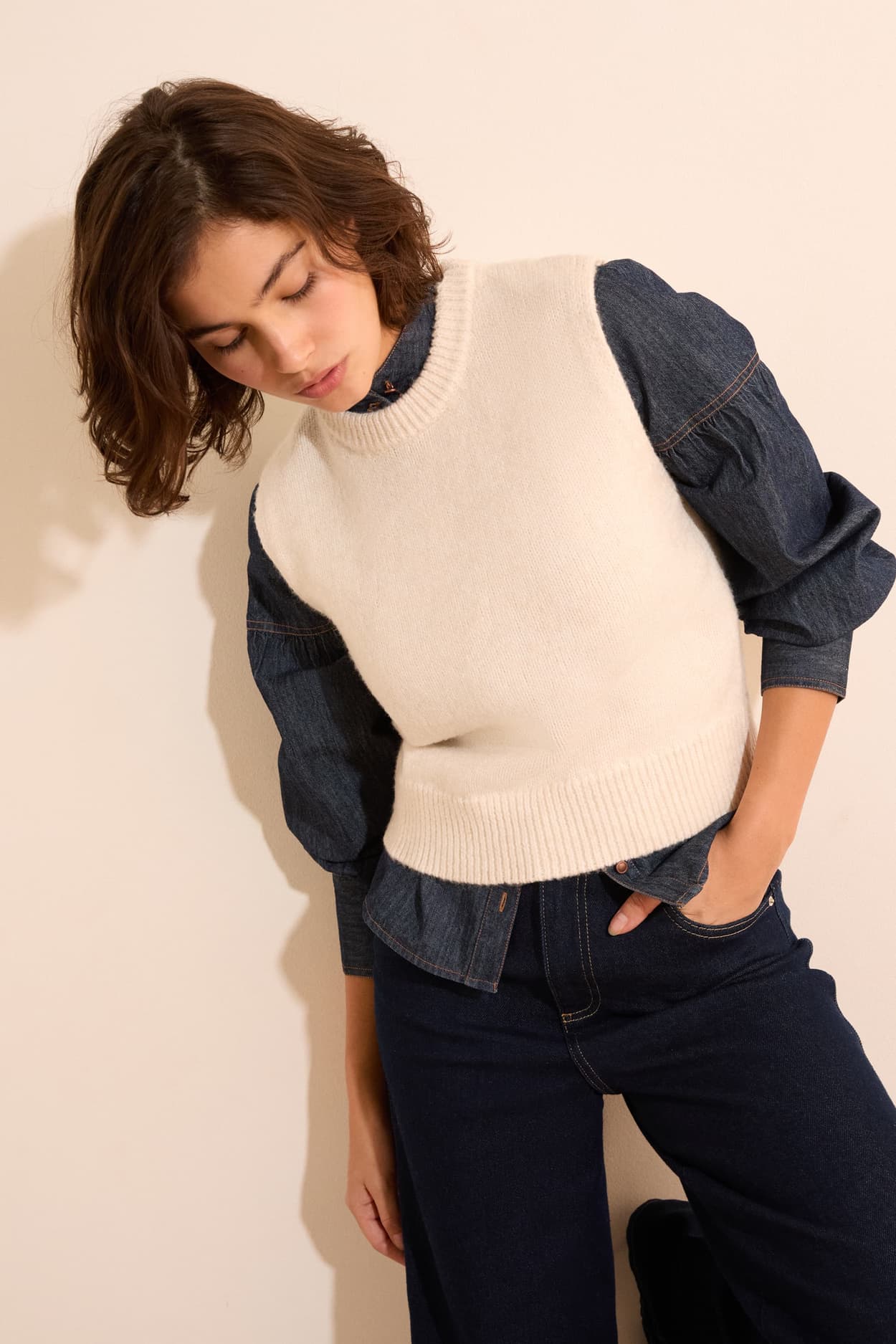 Pull sans manches à col rond - Sissi Sm - XL - Mais - Femme - Etam