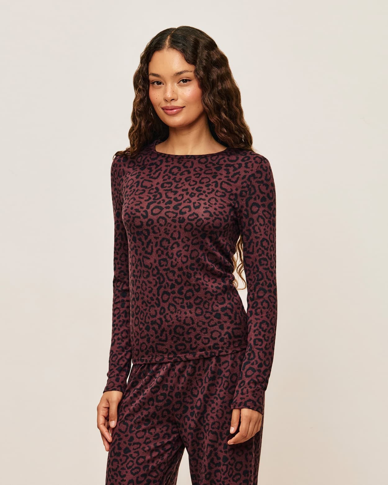 Thermisch mesh T-shirt met luipaardprint - S - Undiz