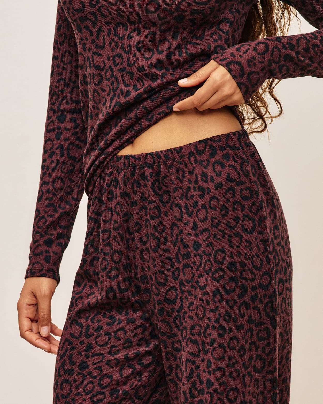 Pantalones de malla térmica con estampado de leopardo - L - Undiz