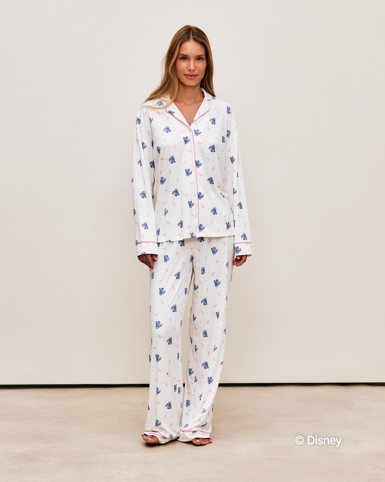 Pantalones de jersey acanalado Stitch - M - Undiz