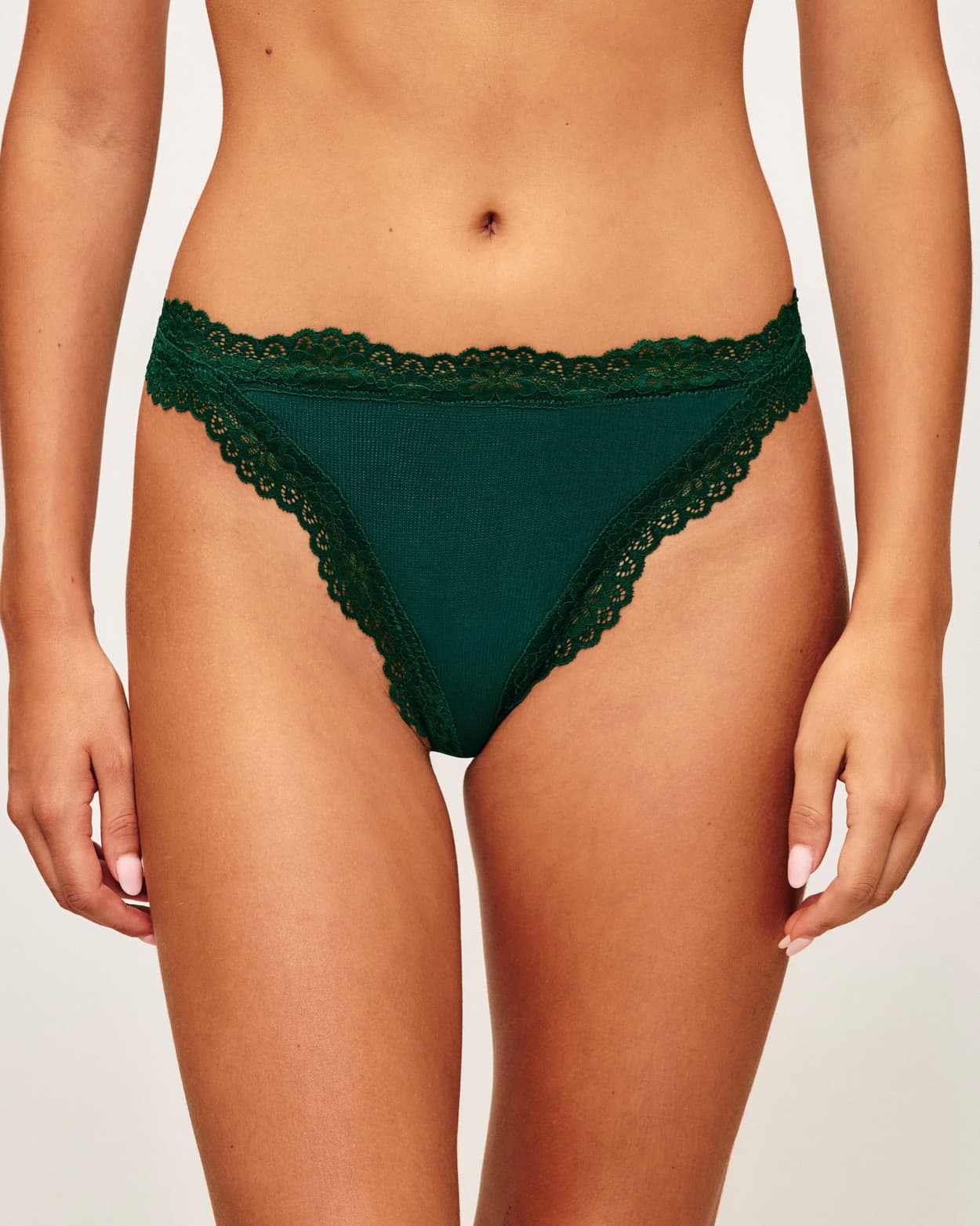 Katoenen en kanten string - XL - Undiz